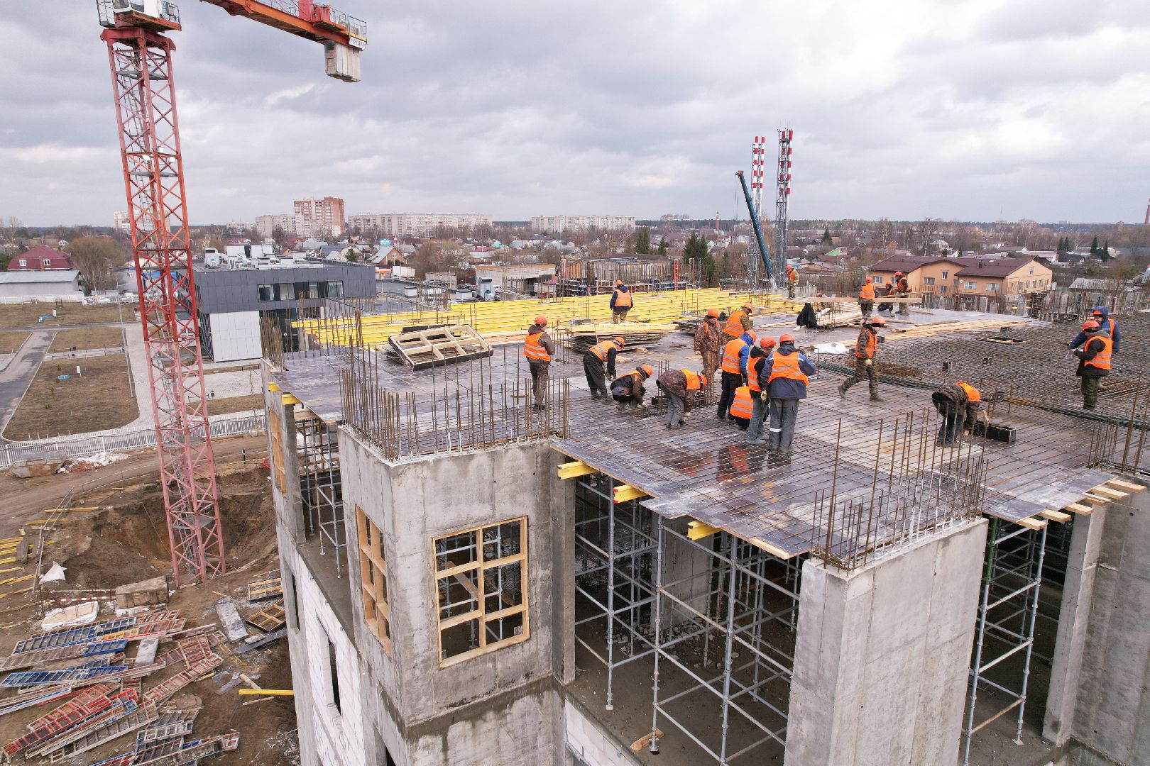 видео с коптера, медицина в ногинске, строительство поликлиники в Ногинске,