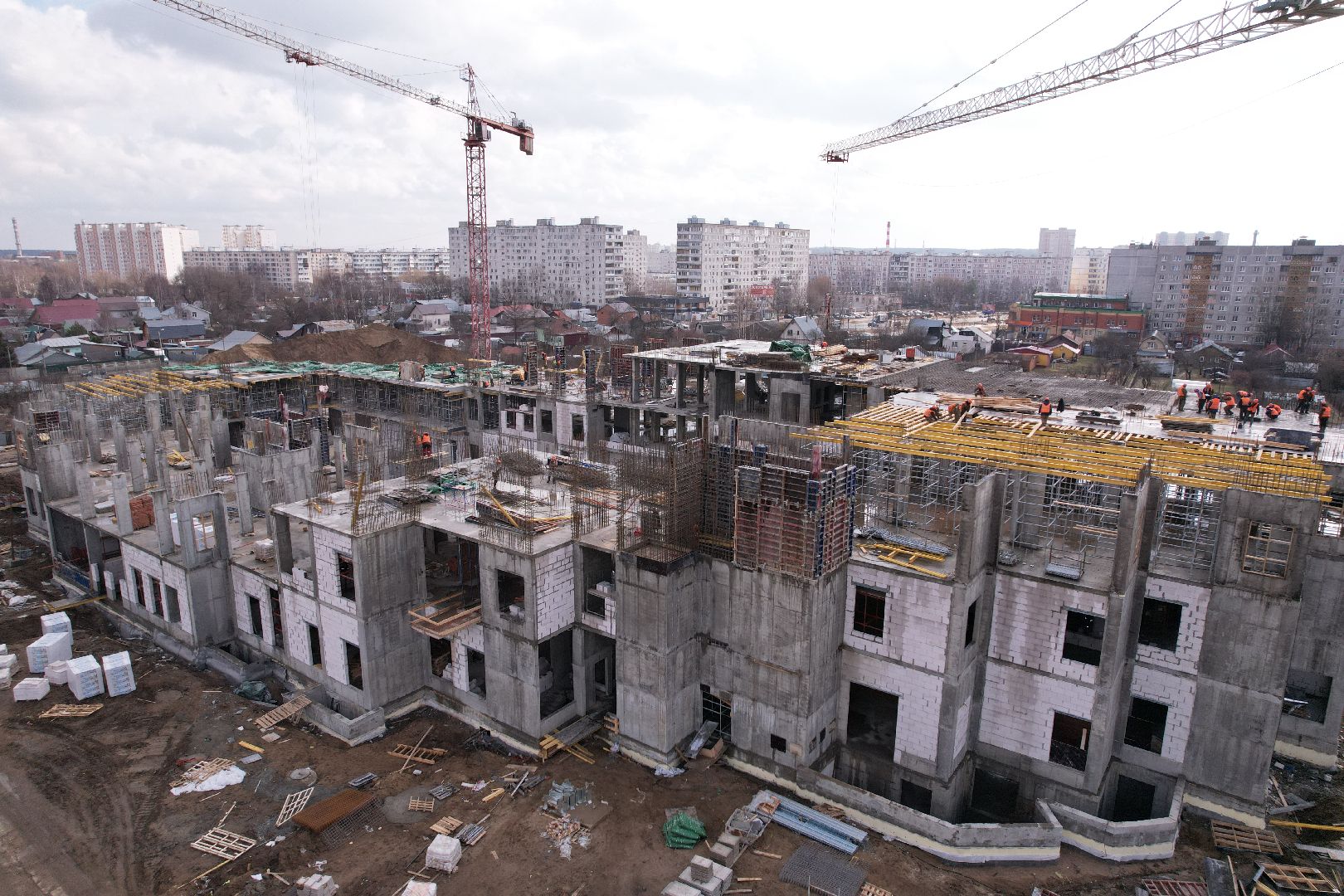 видео с коптера, медицина в ногинске, строительство поликлиники в Ногинске,