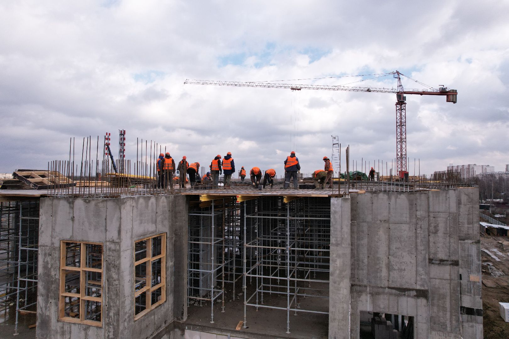 видео с коптера, медицина в ногинске, строительство поликлиники в Ногинске,