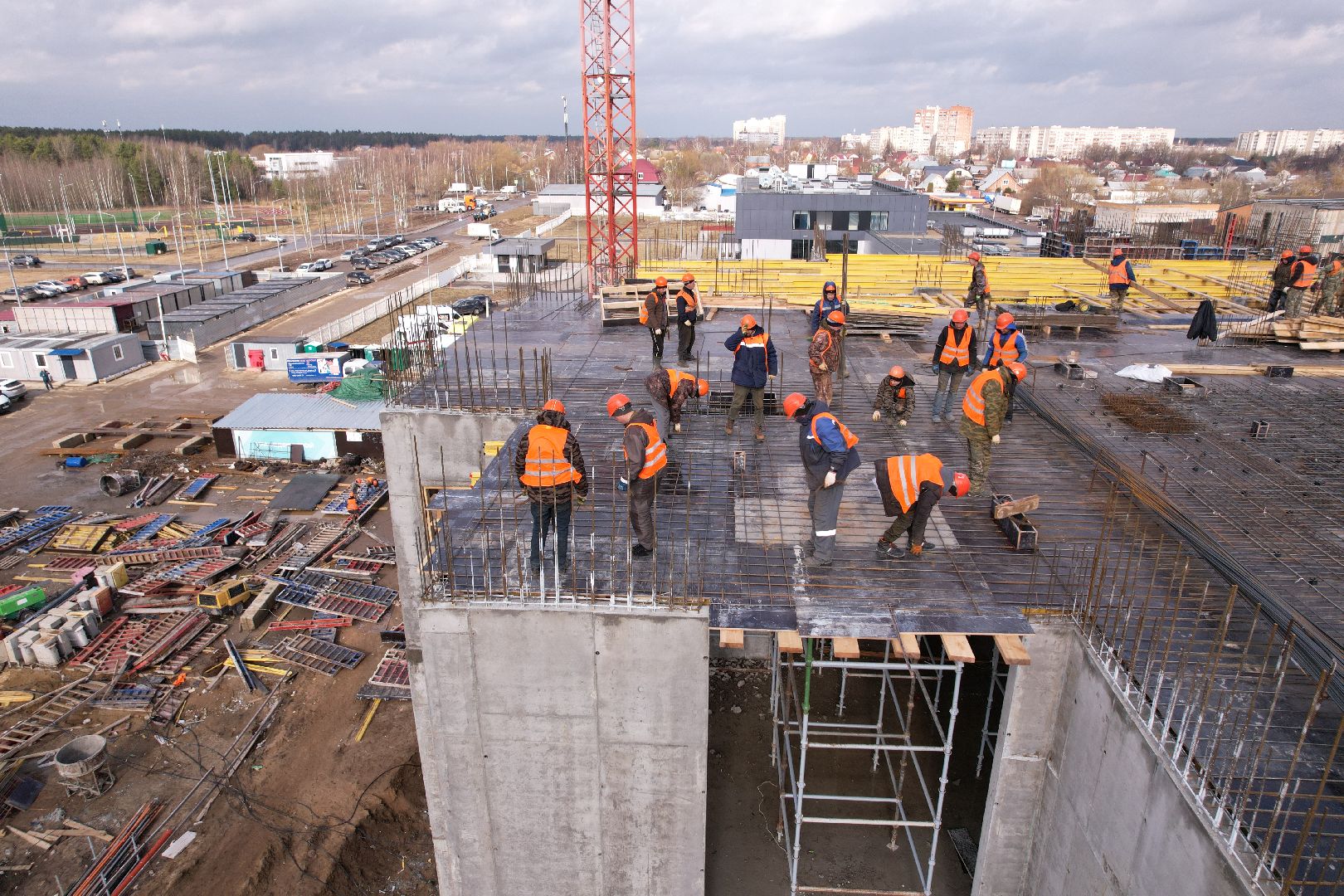 видео с коптера, медицина в ногинске, строительство поликлиники в Ногинске,