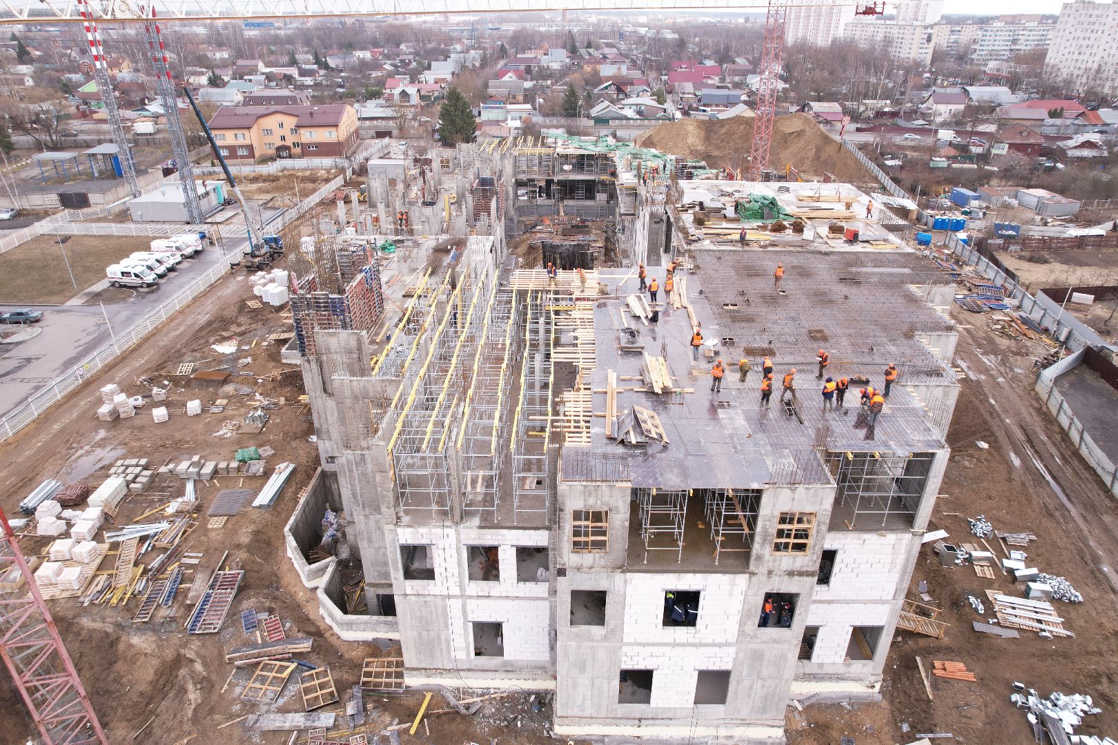 видео с коптера, медицина в ногинске, строительство поликлиники в Ногинске,