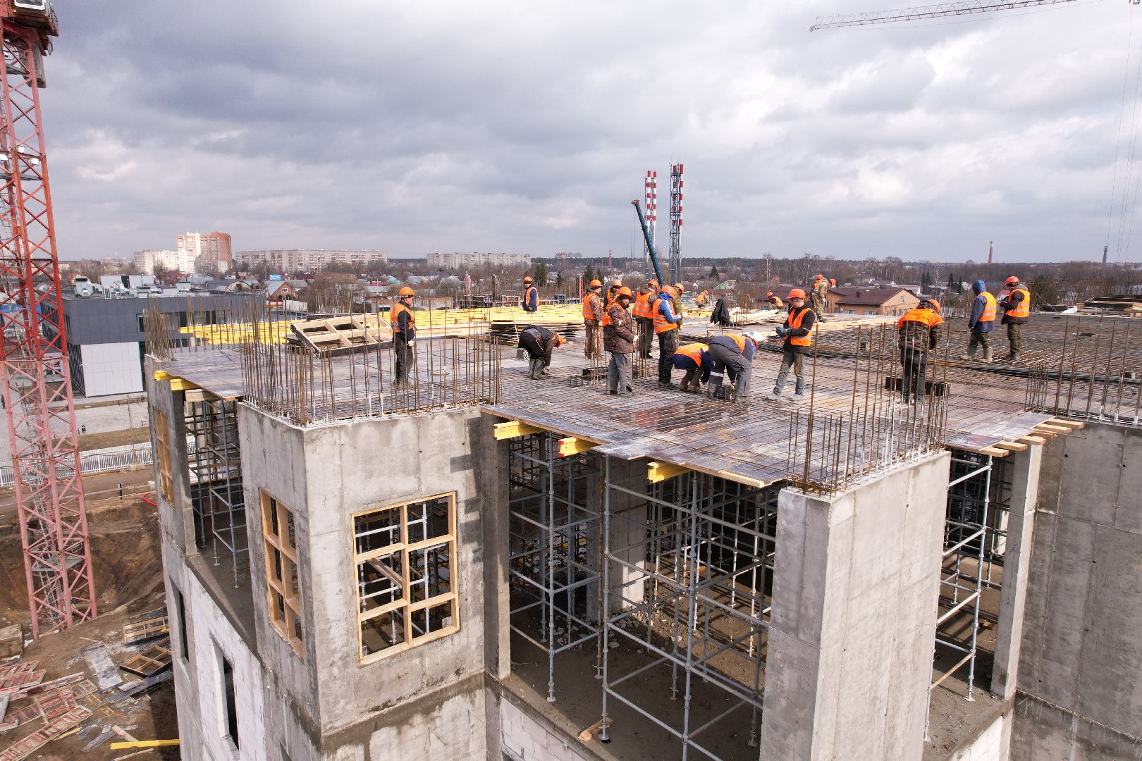 видео с коптера, медицина в ногинске, строительство поликлиники в Ногинске,