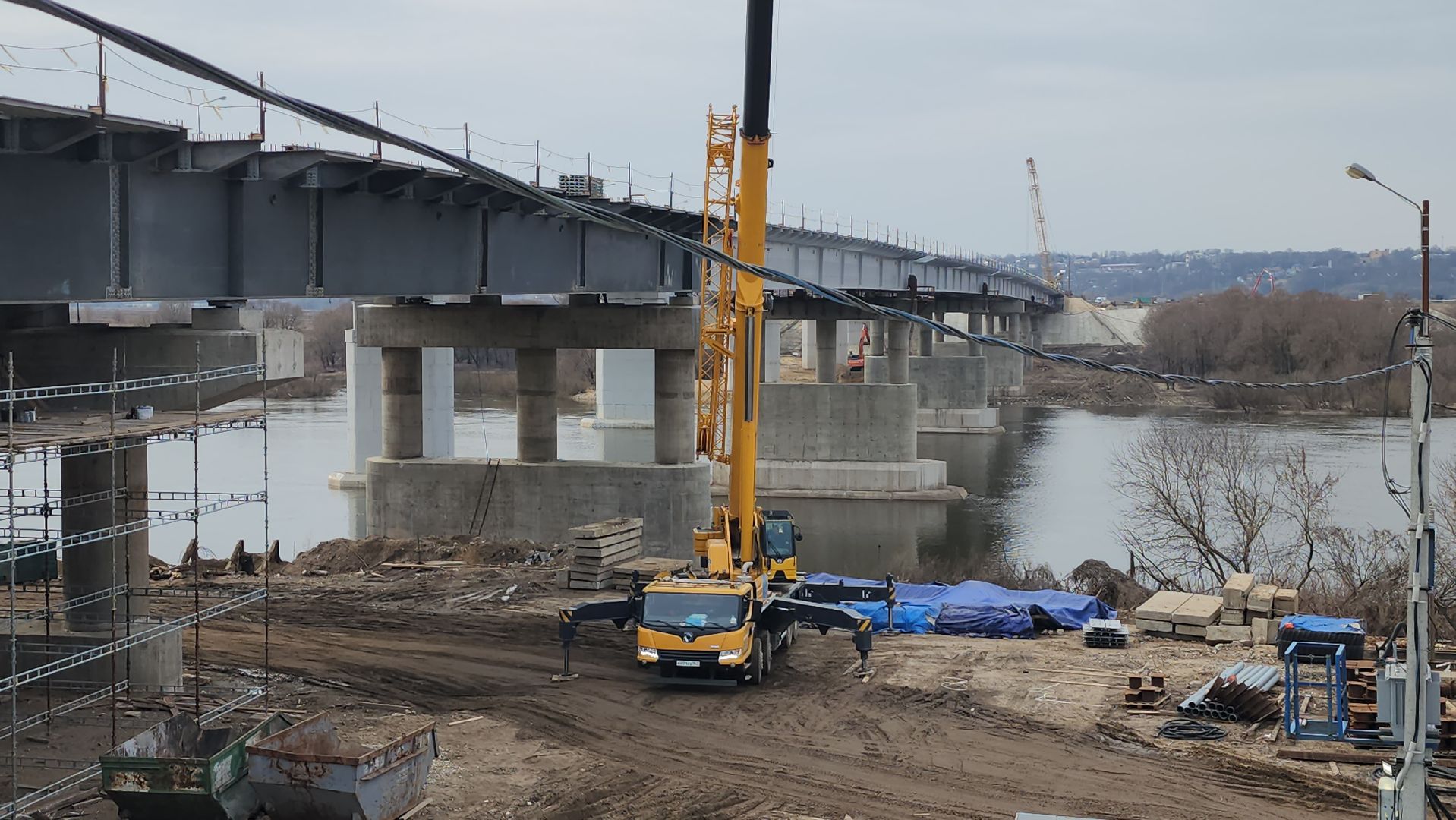 серпухов, строительство моста через оку, река ока, федеральная трасса М2,
