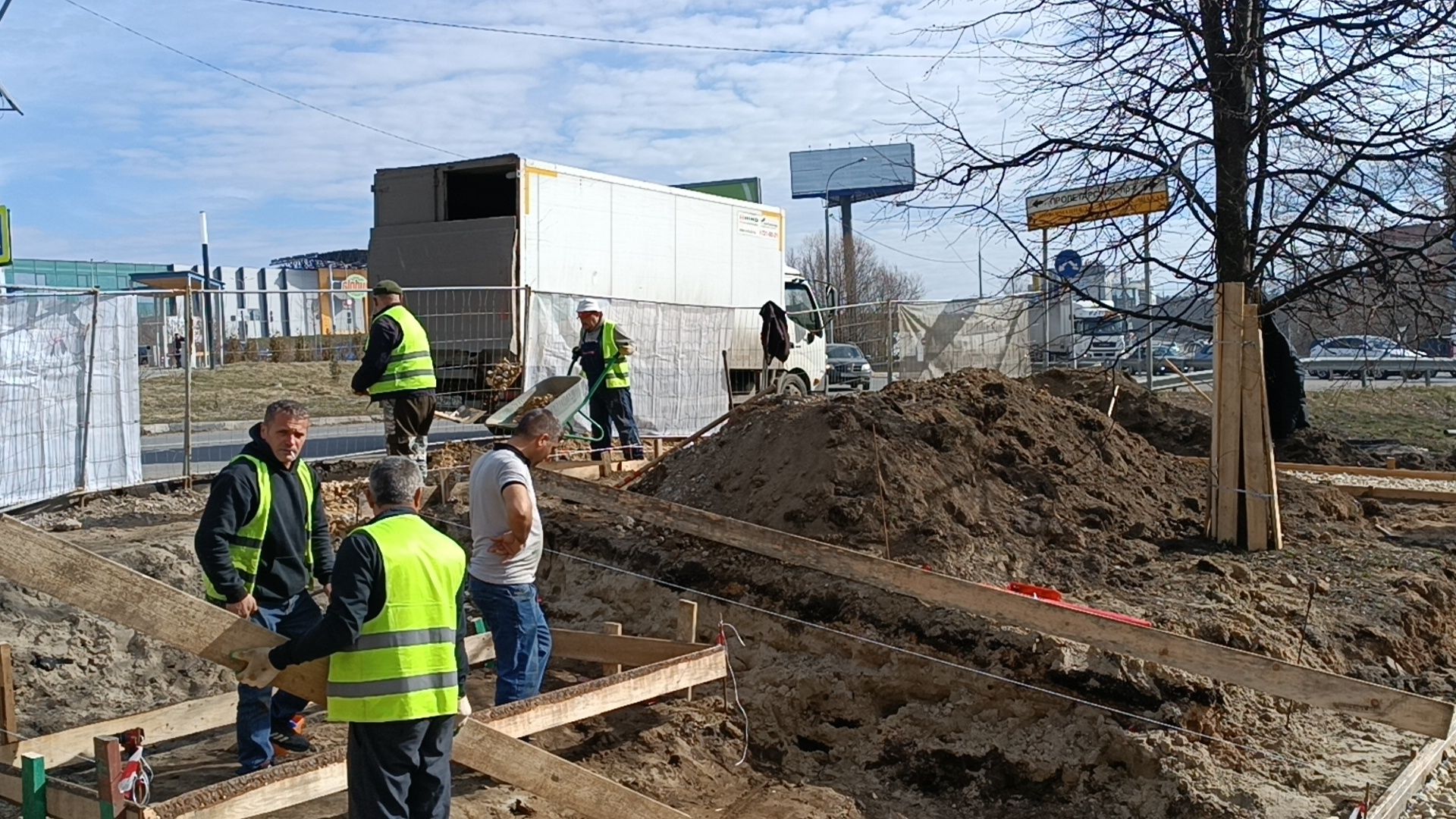 Благоустройство, Сквер вдоль пролетарского проспекта, Новые дорожки, щёлково,