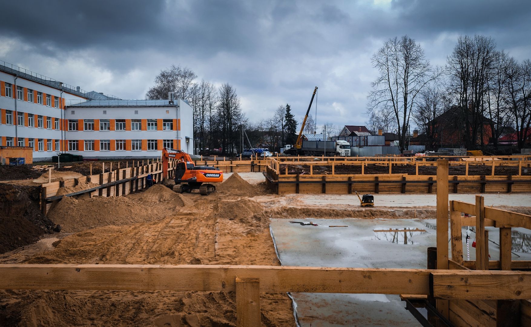 Бронницы, Строительство, Пристройка к лицею,