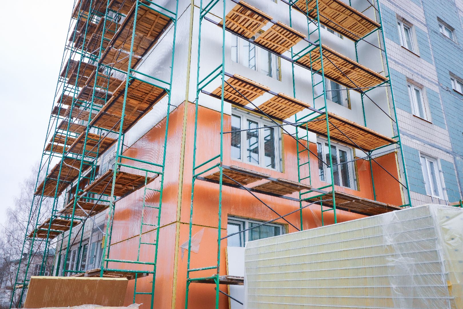 Клин, ремонт дома, ЖКХ, утепление фасада мкд,