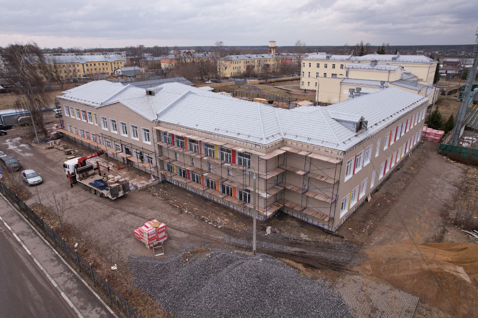 видео с коптера,капремонт центра образования 23 в богородском городском округе,