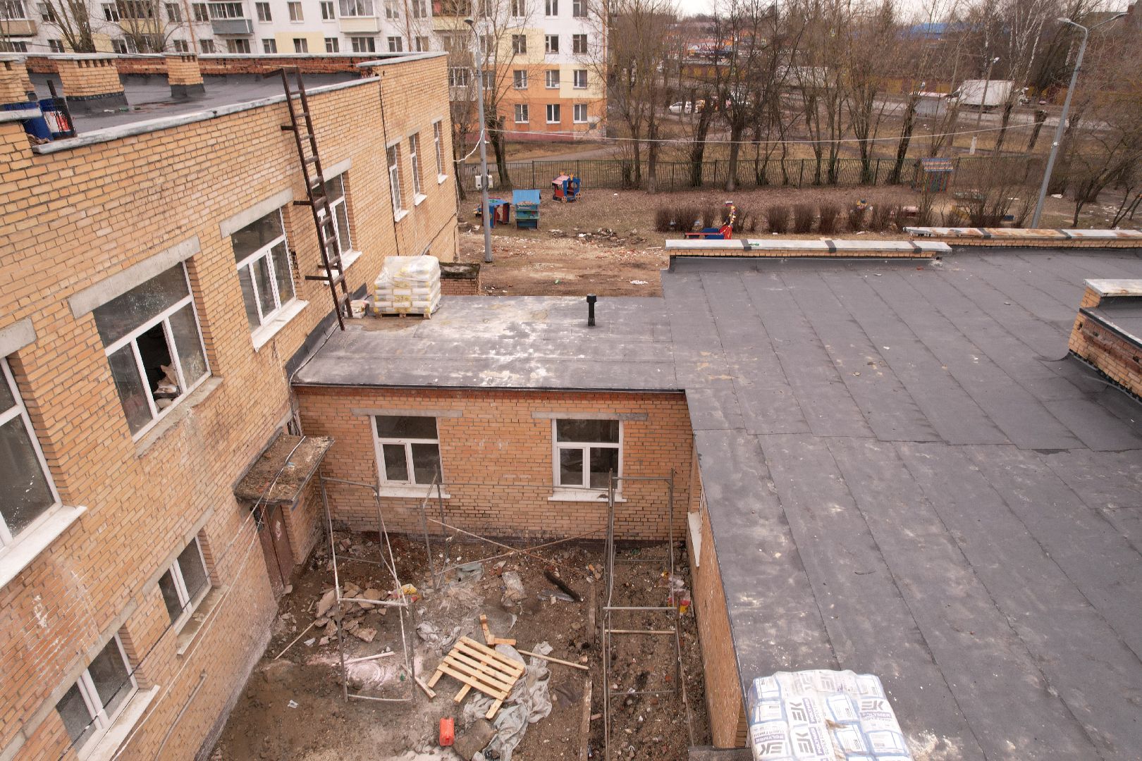 видео с коптера, капремонт детского сада 35 в богородском округе,