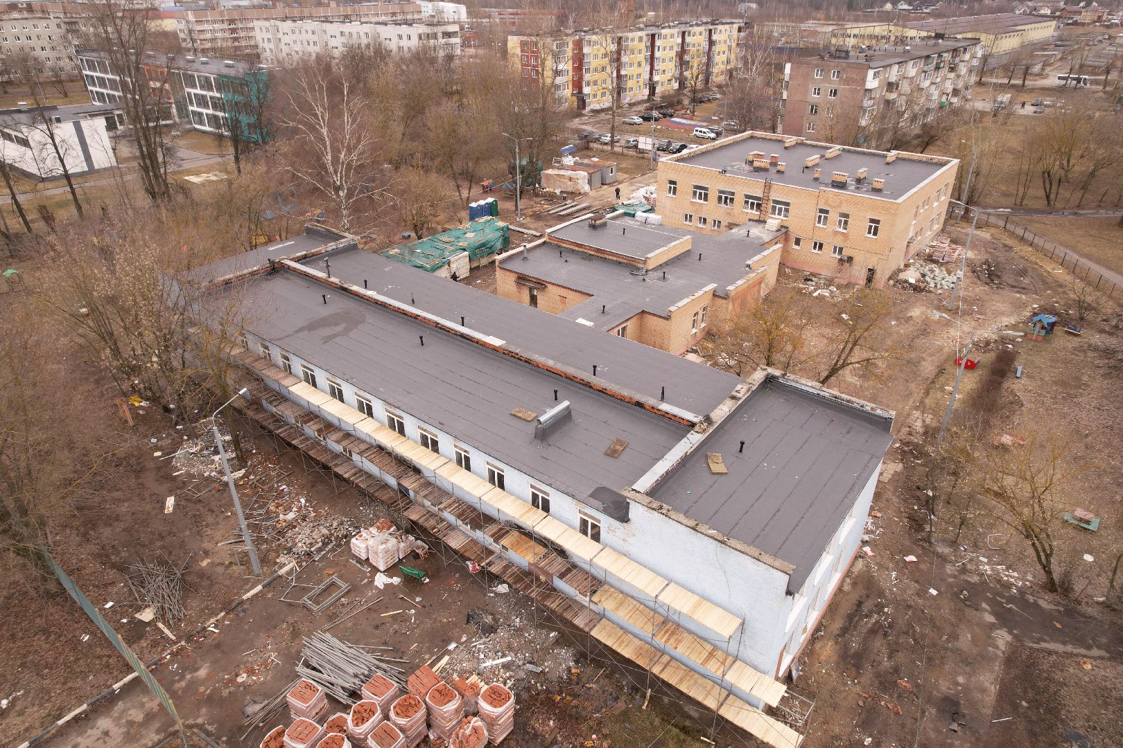 видео с коптера, капремонт детского сада 35 в богородском округе,