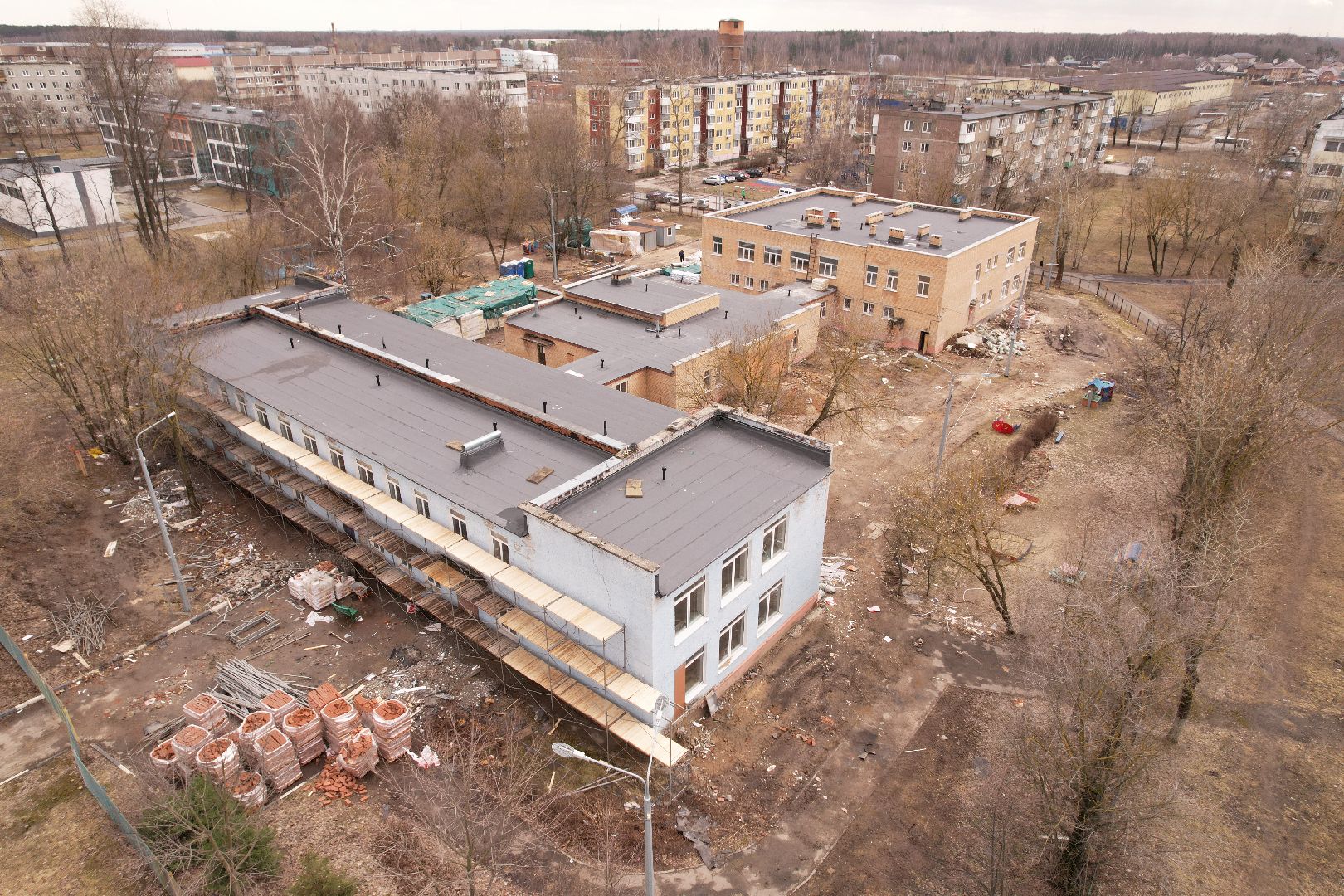 видео с коптера, капремонт детского сада 35 в богородском округе,