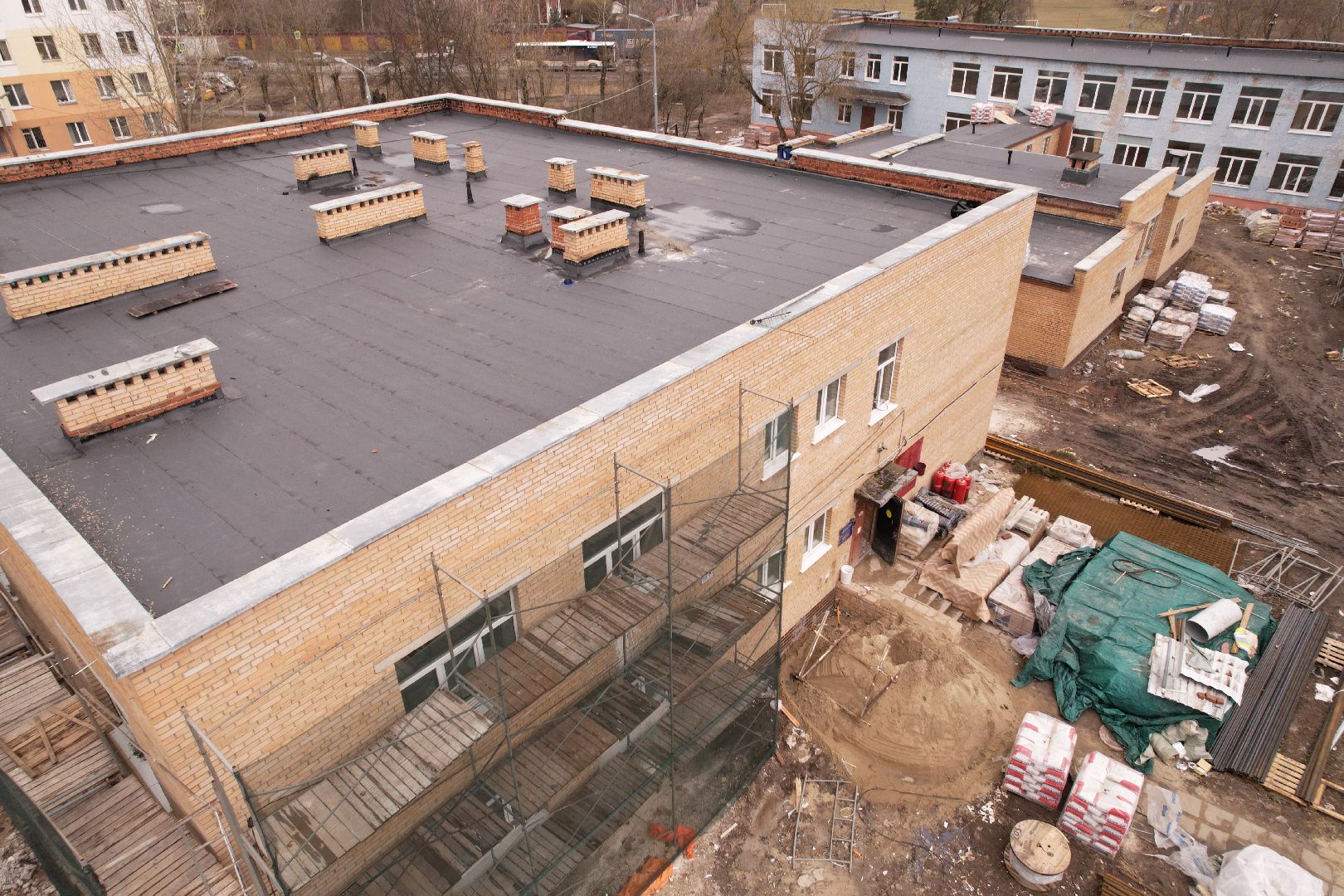 видео с коптера, капремонт детского сада 35 в богородском округе,