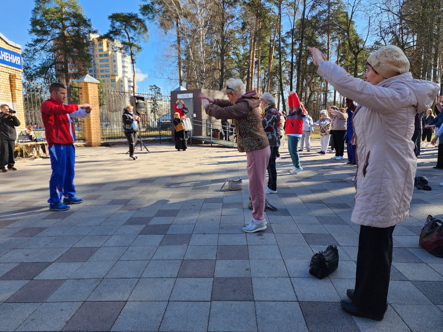 раменское, спорт, день здоровья, утренняя зарядка в парке,