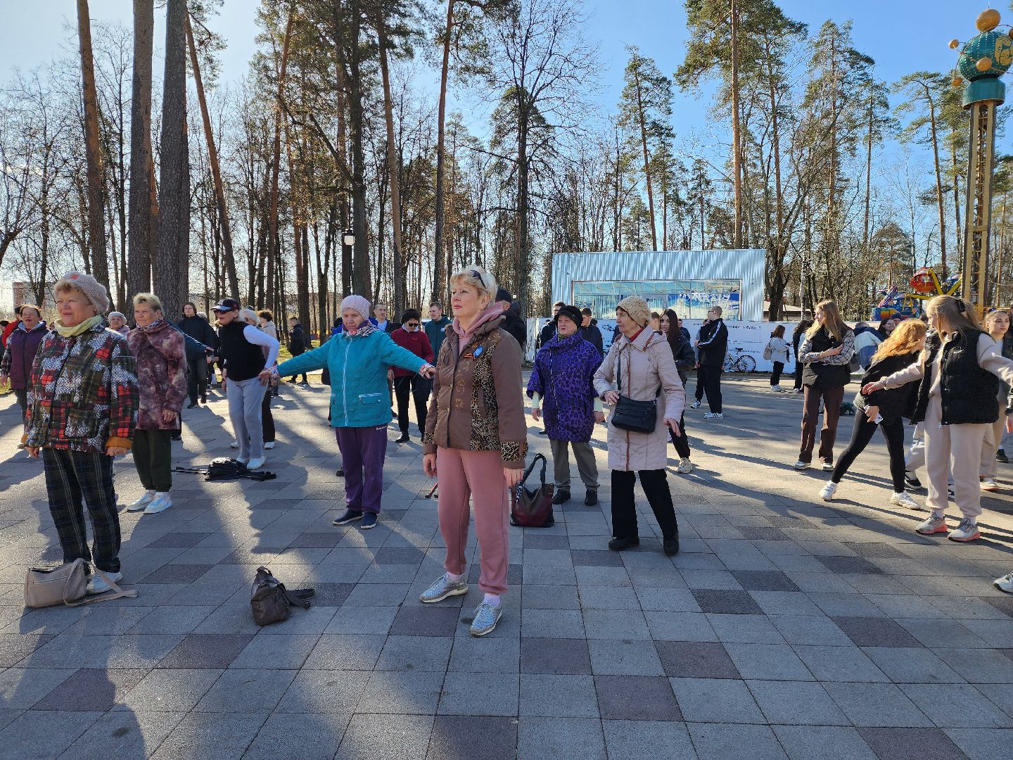 раменское, спорт, день здоровья, утренняя зарядка в парке,