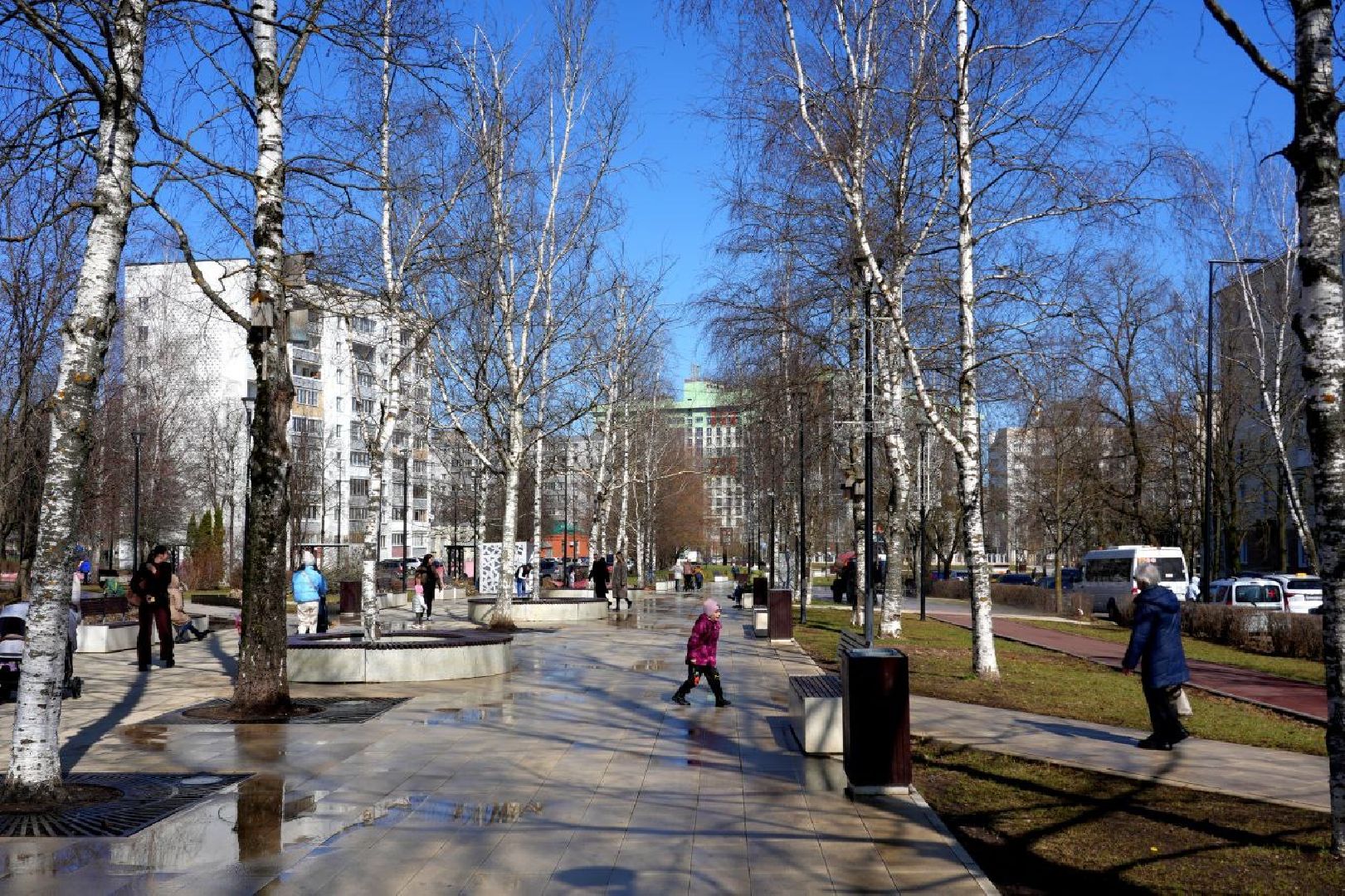 сергиев посад, весна, сергиево-посадский городской округ, уборка, моют улицы, коммунальные службы,