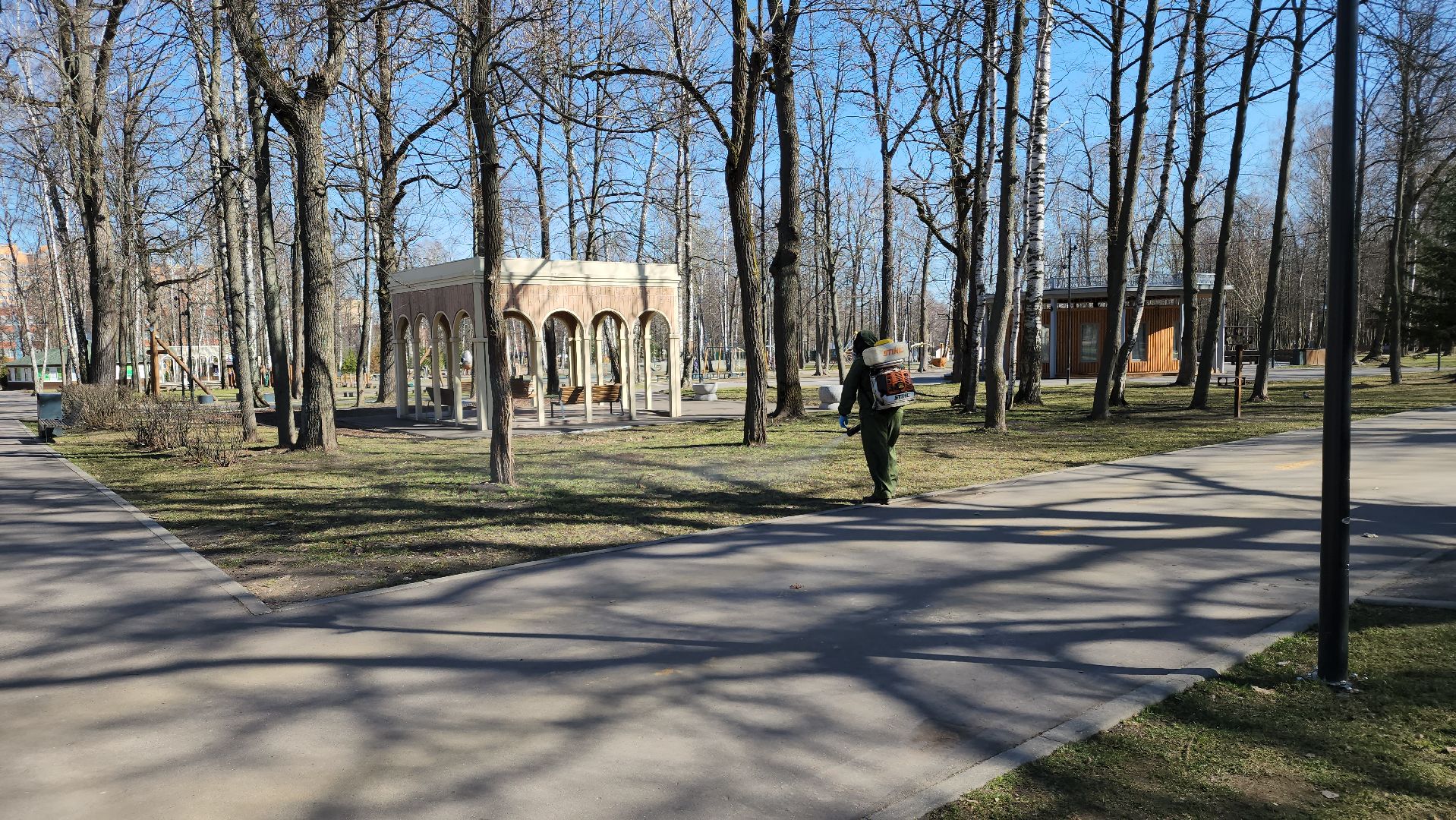 ступино, парки подмосковья, обработка от клещей,
