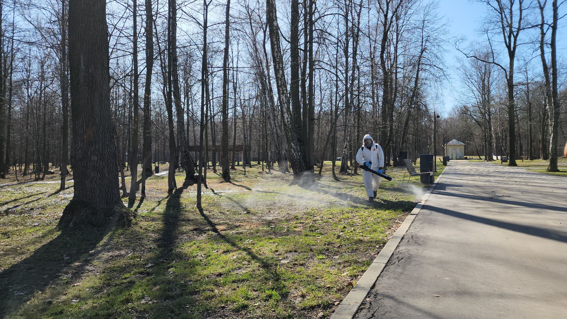 ступино, парки подмосковья, обработка от клещей,