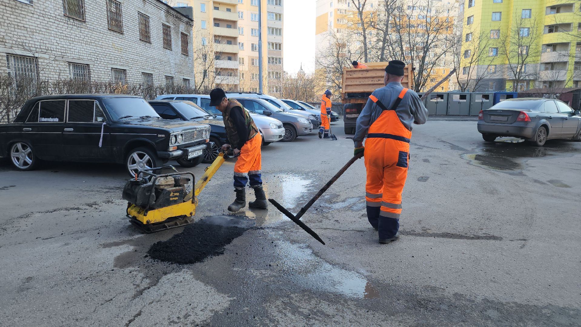 вертикалки, ивантеевка, коммунальная служба, ямочный ремонт, асфальтирование дворов дорог,