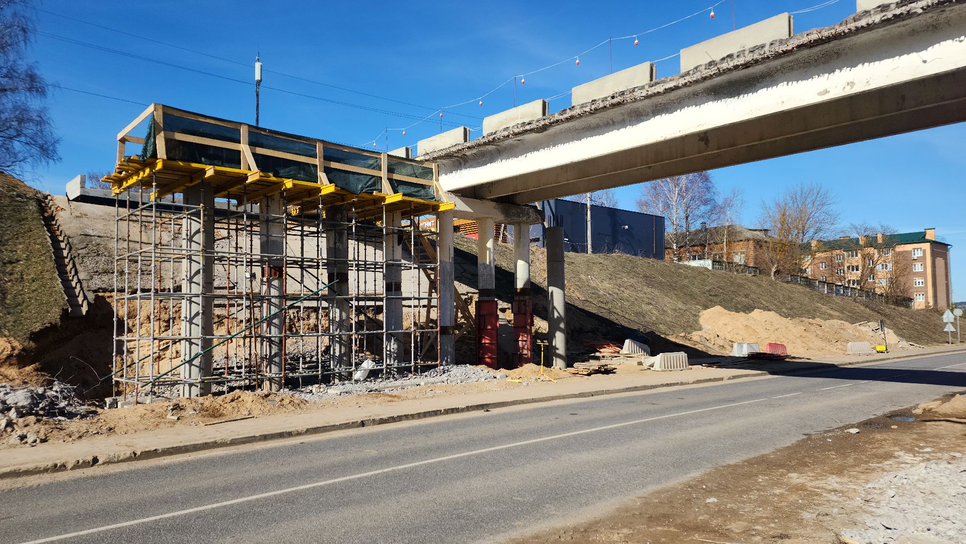 волоколамск, дороги подмосковья, ремонт путепровода,