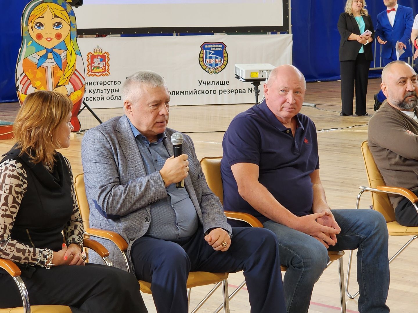 Чехов, межрегиональный форум, олимпийские чемпионы, призеры олимпиад, встреча со спортсменами, Александр Лебзяк, Михаил Иванов, Владимир Максимов, Евгений Гришин, Татьяна Чебыкина,