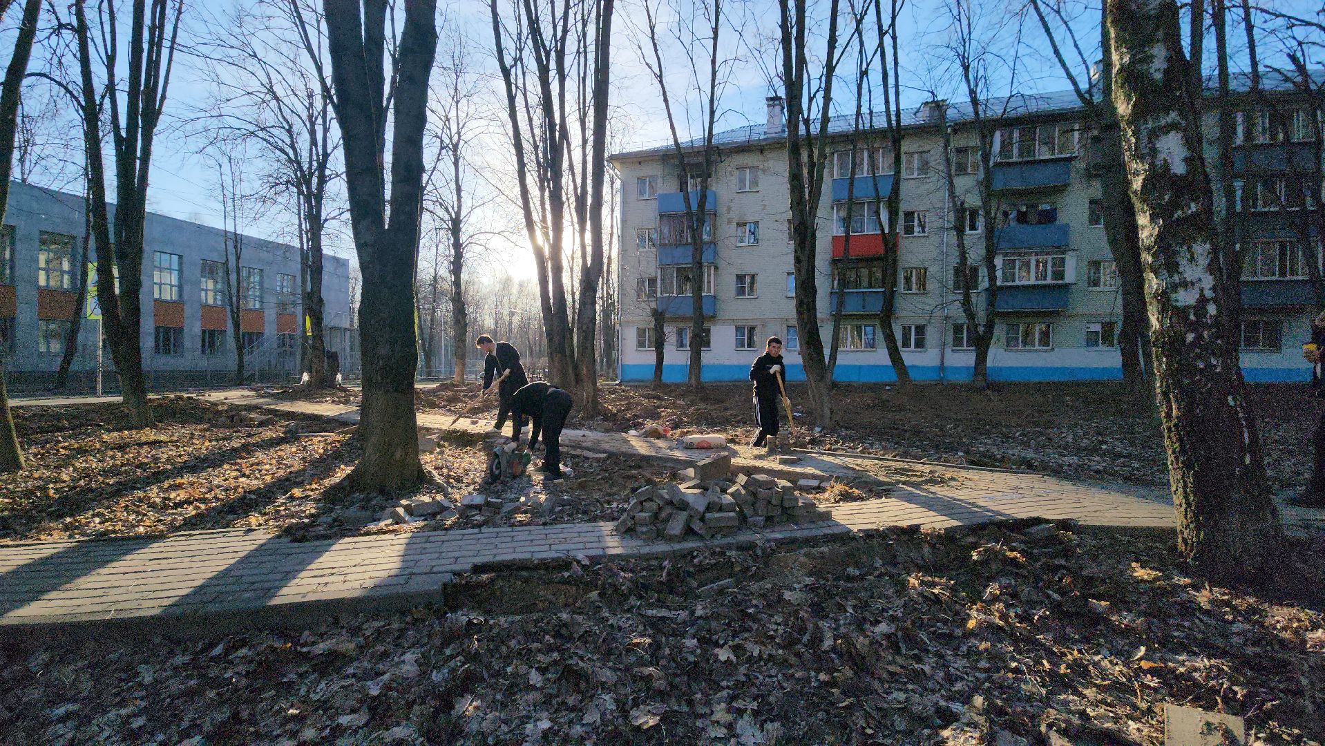 Пешеходные зоны, тропинки, Лобня,