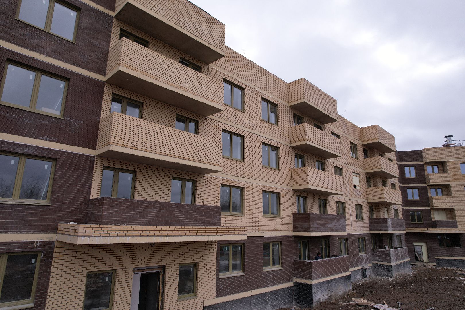 видео с коптера, дом для переселенцев в Талдоме,