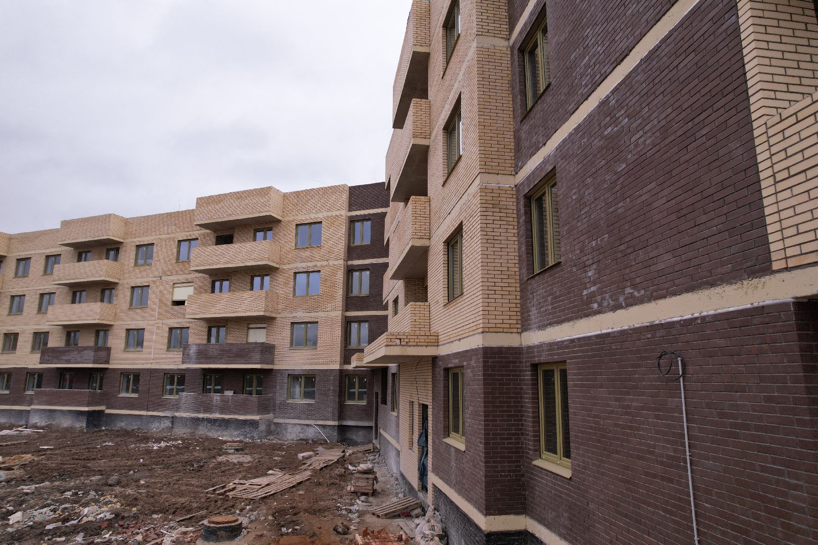 видео с коптера, дом для переселенцев в Талдоме,