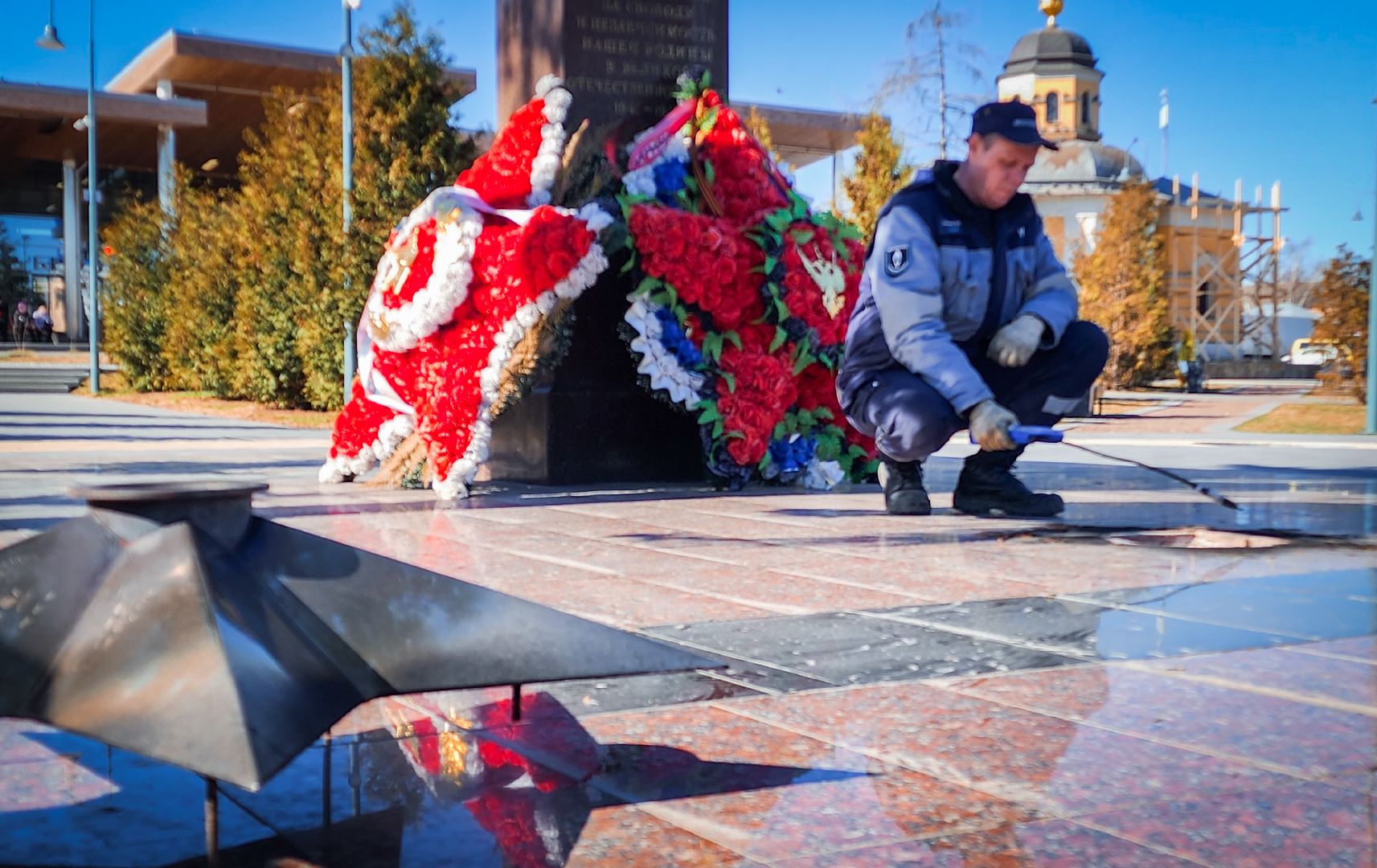 Бронницы, Техобслуживание Вечного огня, Площадь имени Тимофеева,