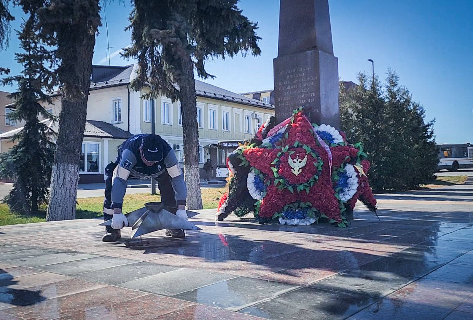 Бронницы, Техобслуживание Вечного огня, Площадь имени Тимофеева,