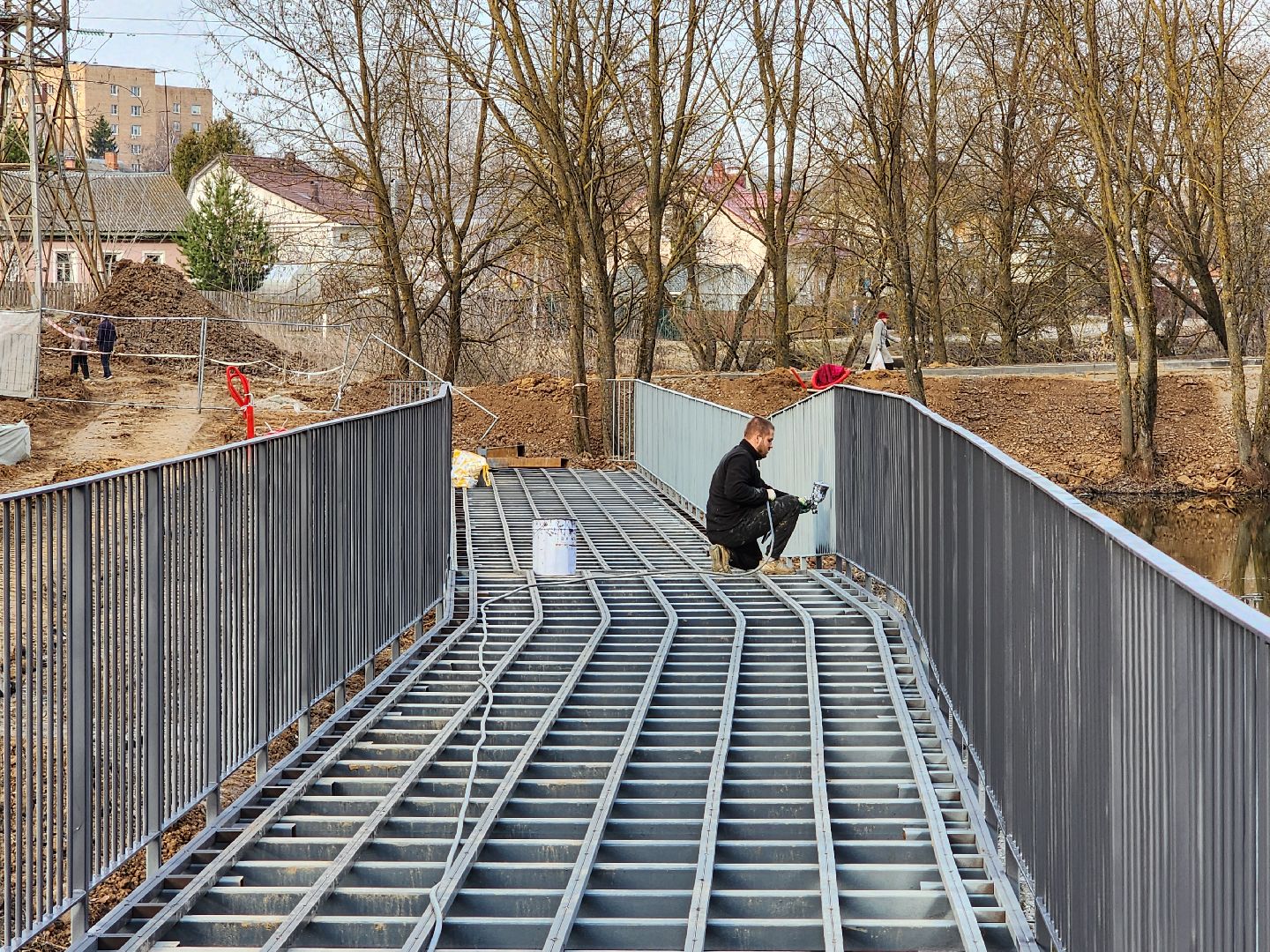 чехов, улица береговая, река теребенка, набережная, благоустройство, реконструкция, строительство, пирс, пешеходные зоны, деревянные настилы,