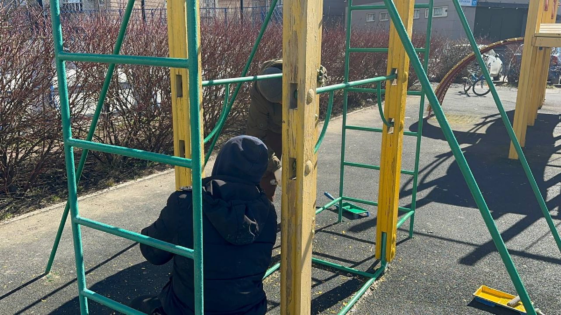 ремонт детских площадок, домодедово,