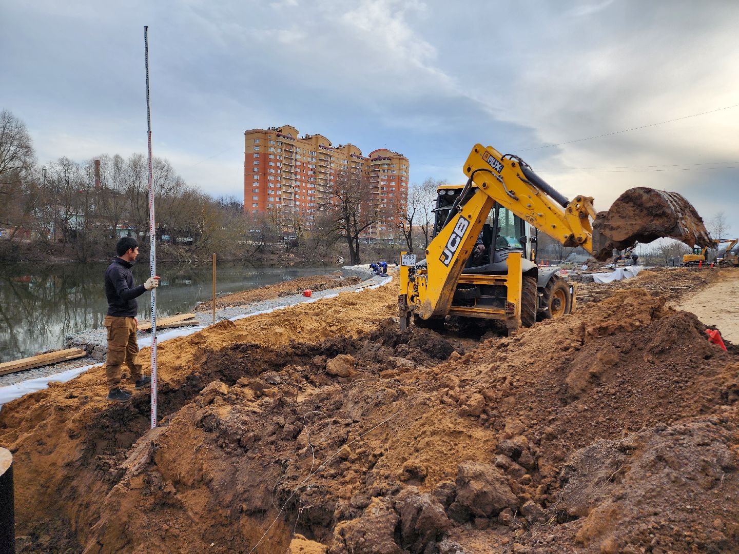 Чехов, улица Береговая, река теребенка, набережная, благоустройство, реконструкция, строительство, ливневая канализация, ливневка, инженерные сети,