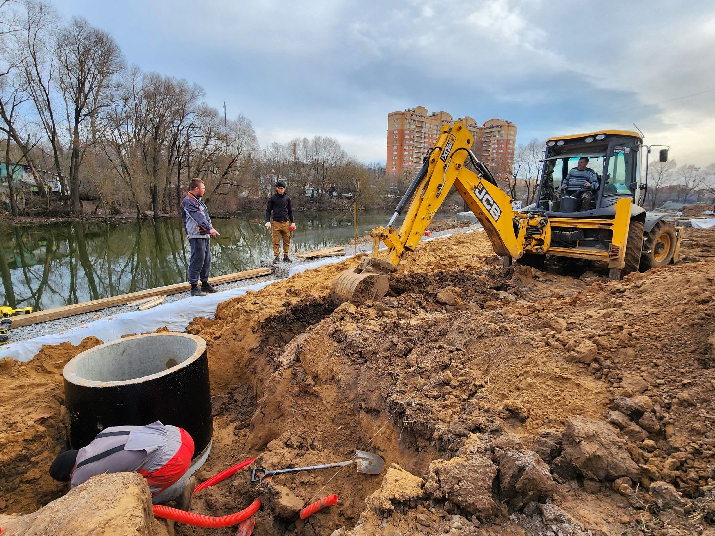 Чехов, улица Береговая, река теребенка, набережная, благоустройство, реконструкция, строительство, ливневая канализация, ливневка, инженерные сети,