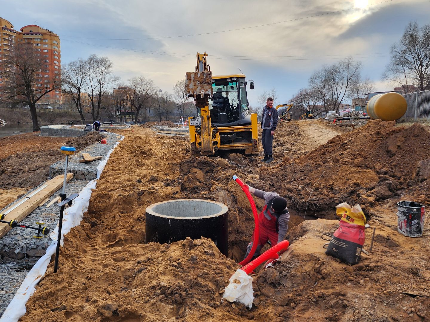 Чехов, улица Береговая, река теребенка, набережная, благоустройство, реконструкция, строительство, ливневая канализация, ливневка, инженерные сети,