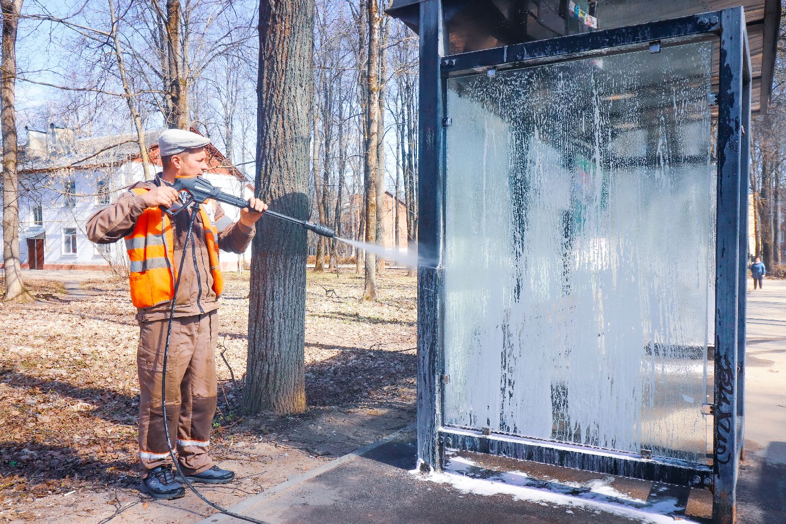 Клин, общество, ЖКХ, дороги, мойка остановок,
