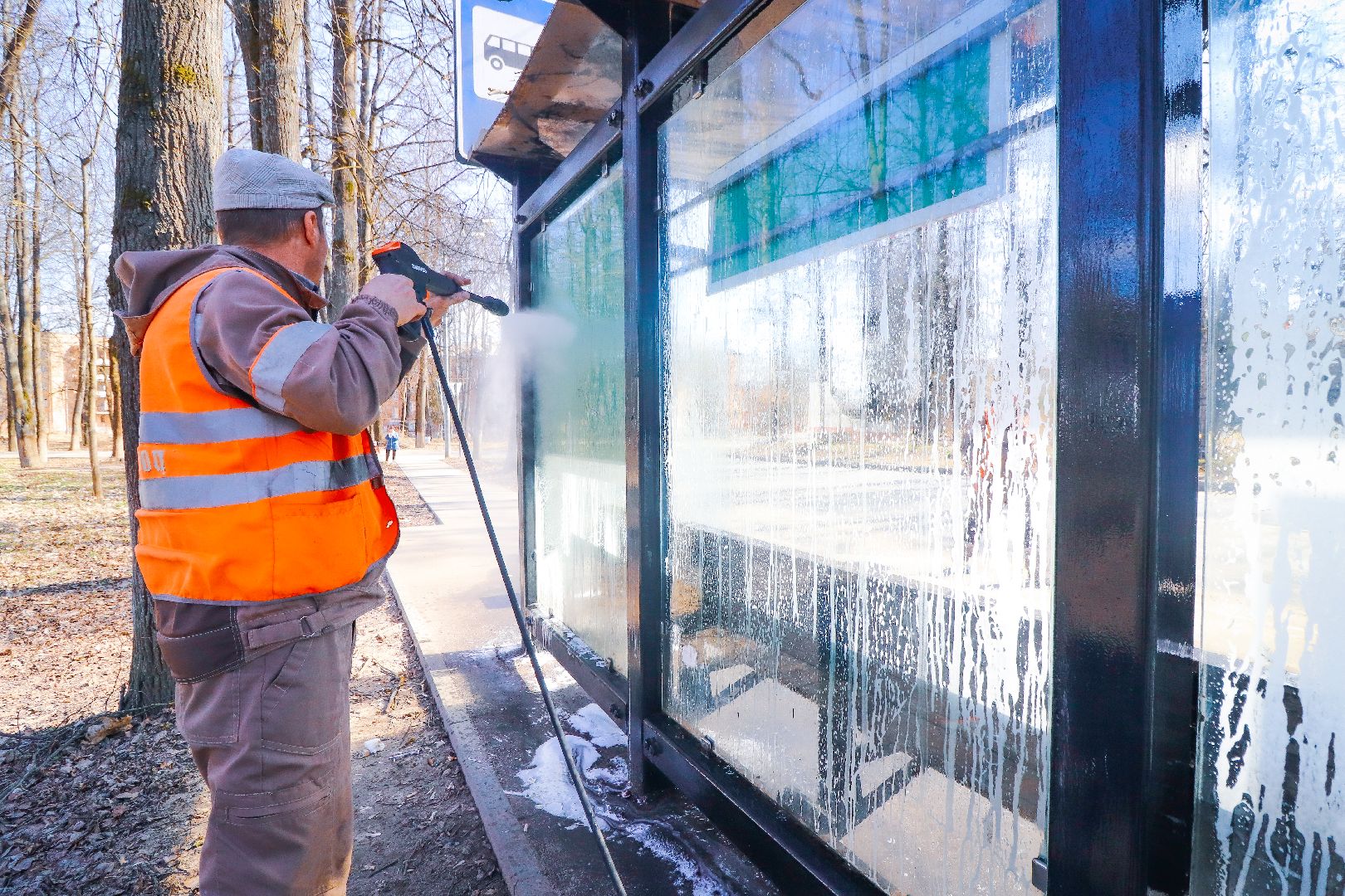 Клин, общество, ЖКХ, дороги, мойка остановок,