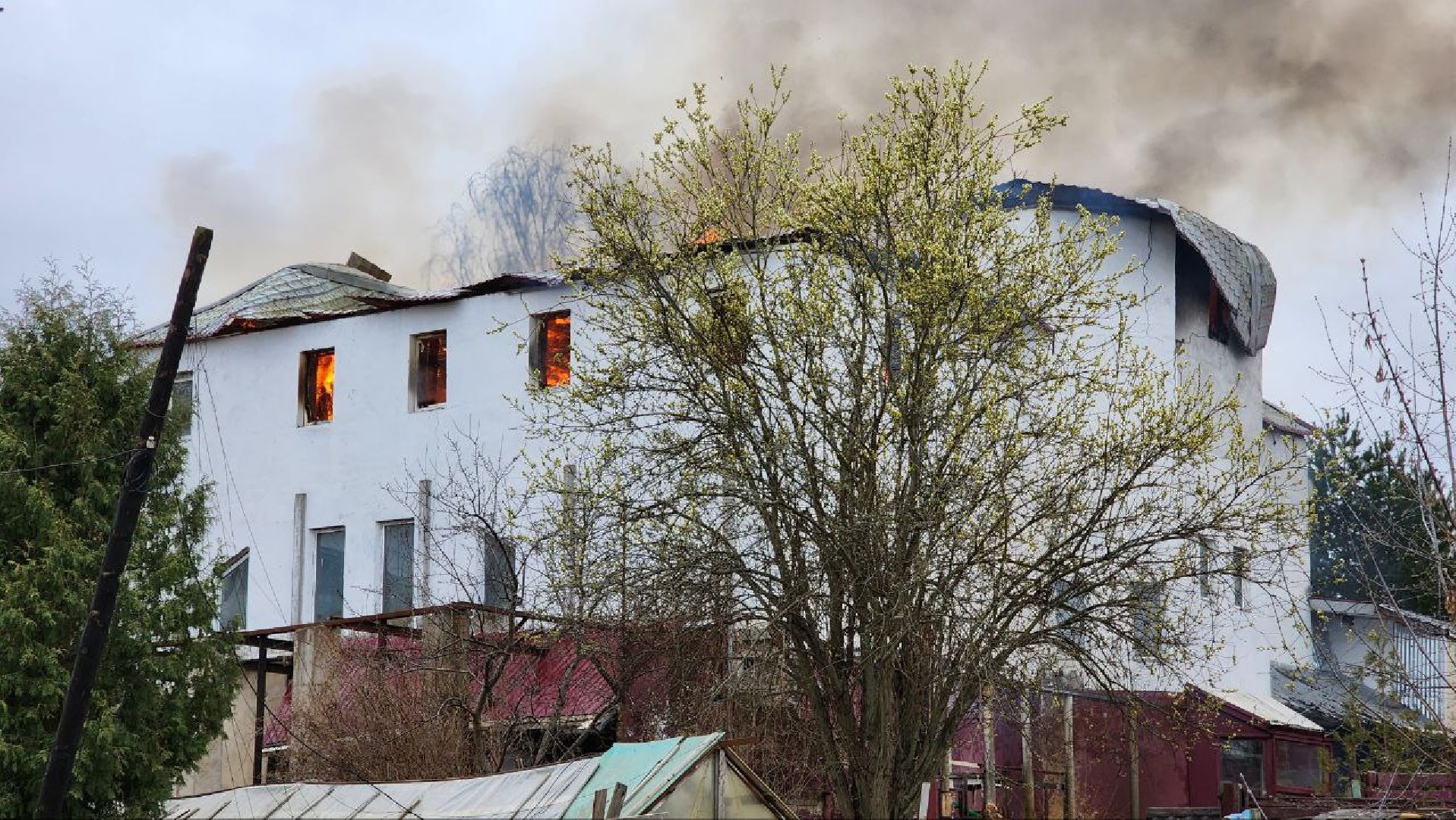 дмитров, пожар, чп на улице аллейная,