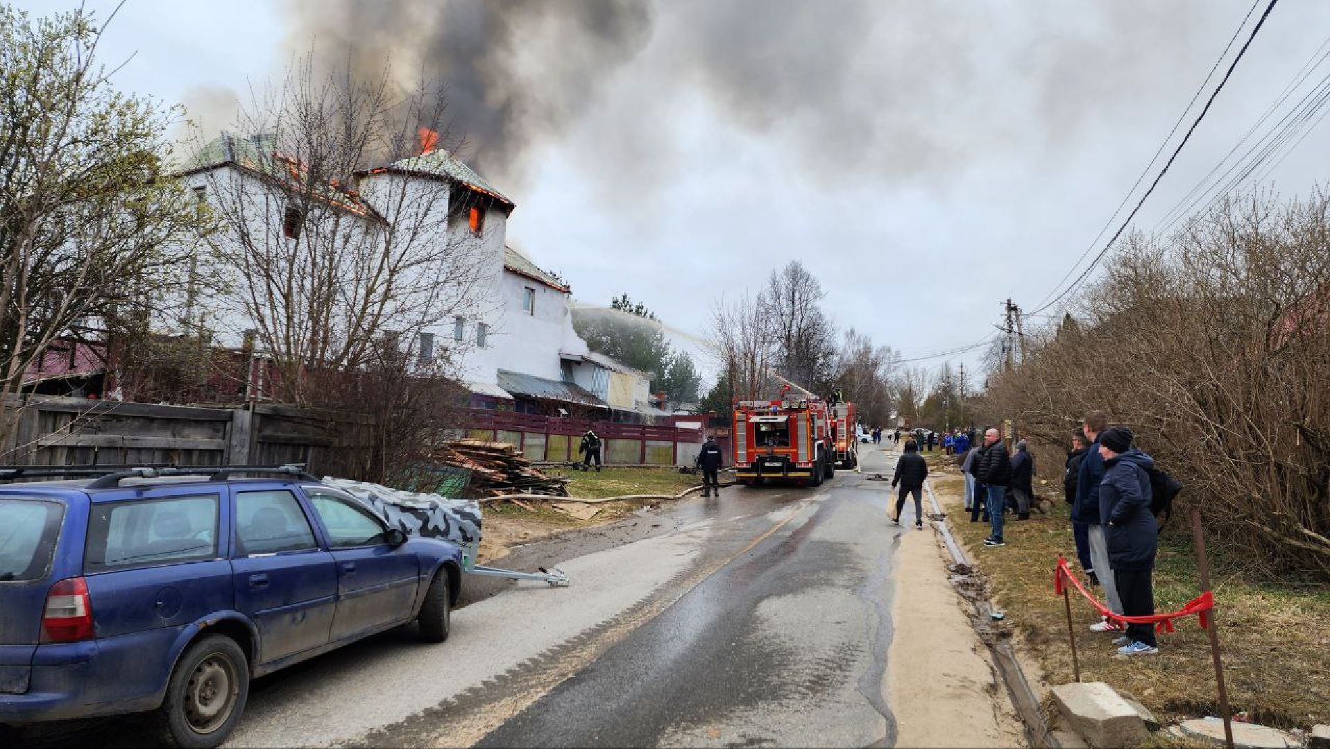 дмитров, пожар, чп на улице аллейная,