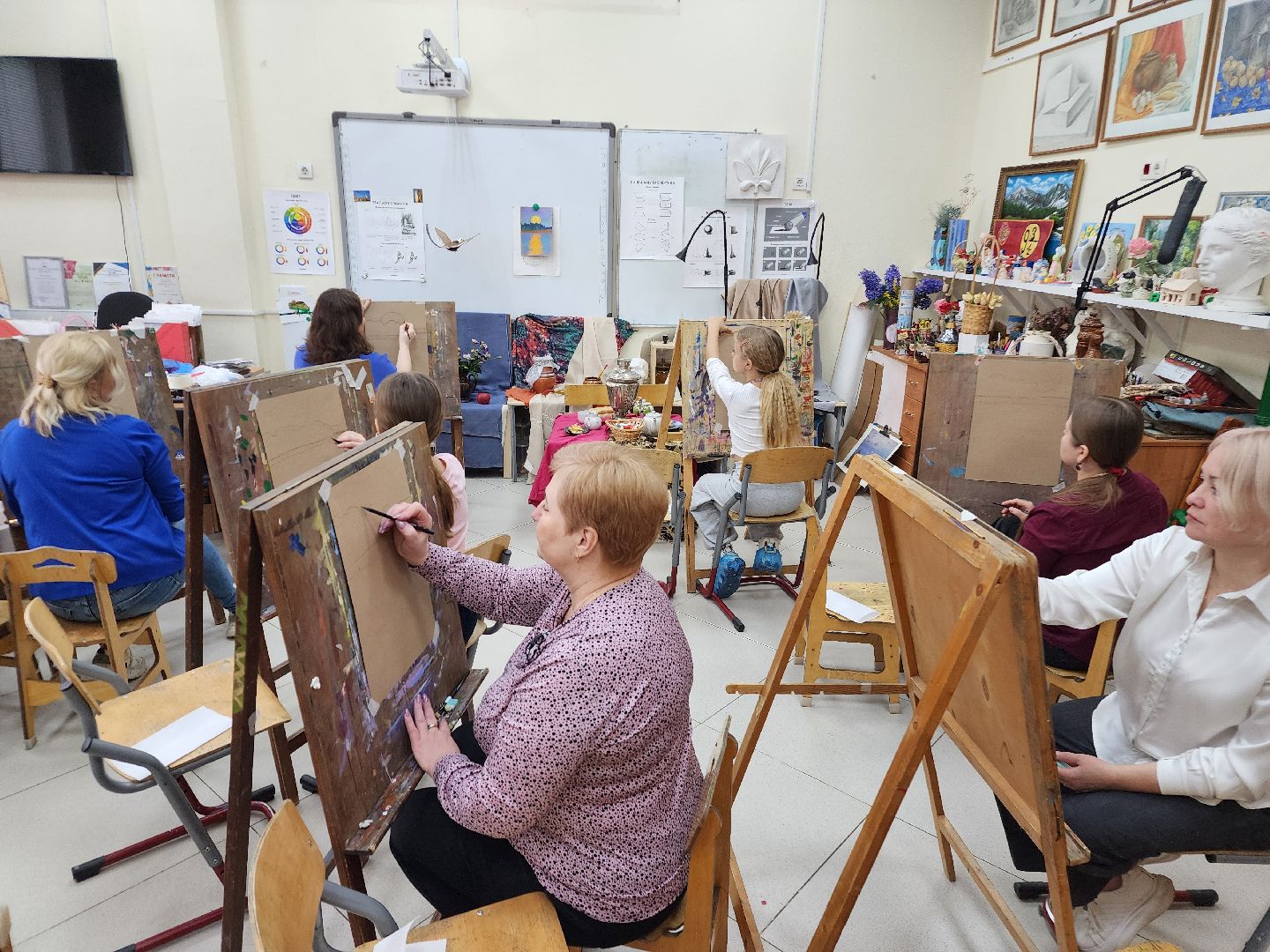 фрязино, семьи участников сво, арт-терапия, художники, мастер-класс,