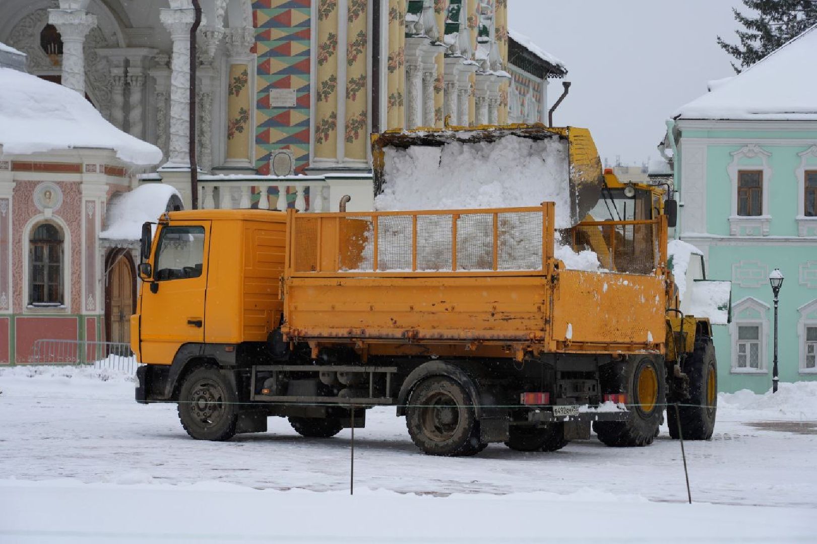 благоустройство, снегопад, сергиев посад, сергиево-посадский городской округ, уборка снега, апрельский снегопад,