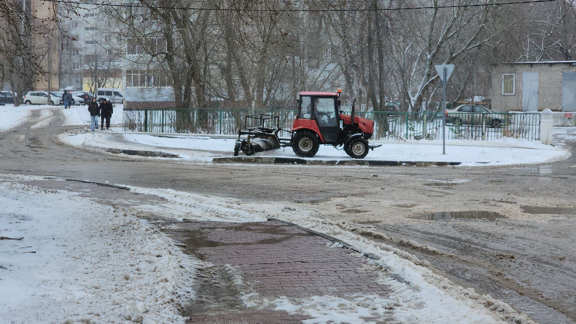 очистка дорог от снега, орехово-зуевский округ,