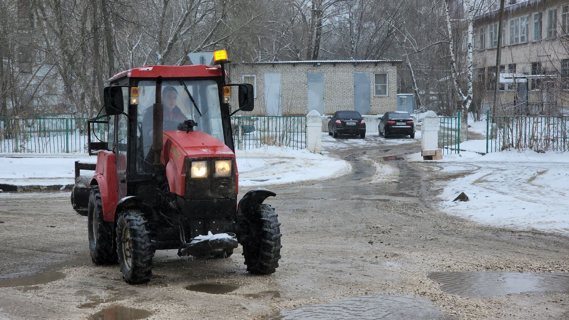 очистка дорог от снега, орехово-зуевский округ,