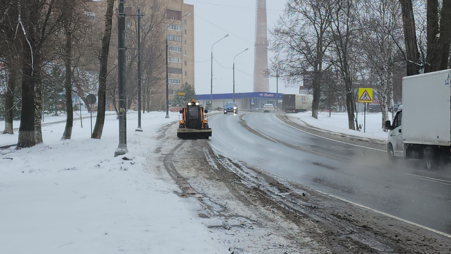 очистка дорог от снега, орехово-зуевский округ,