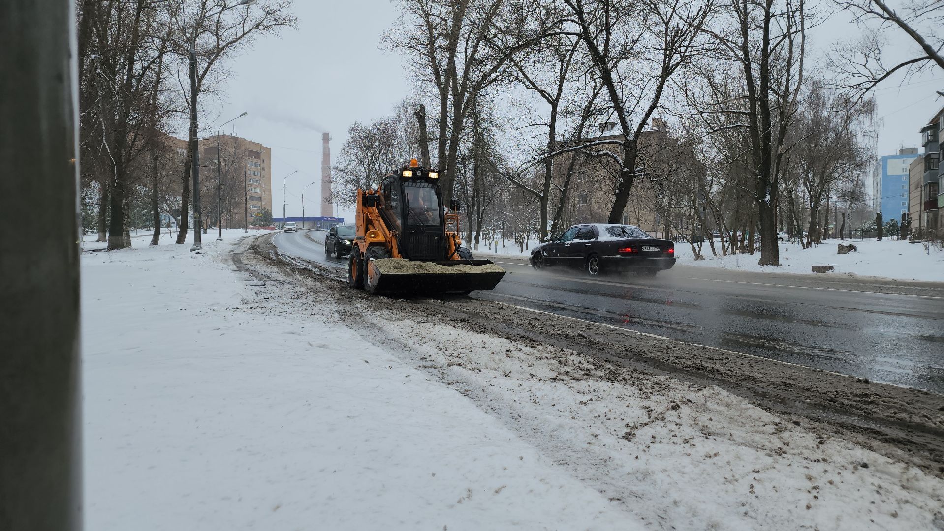 очистка дорог от снега, орехово-зуевский округ,