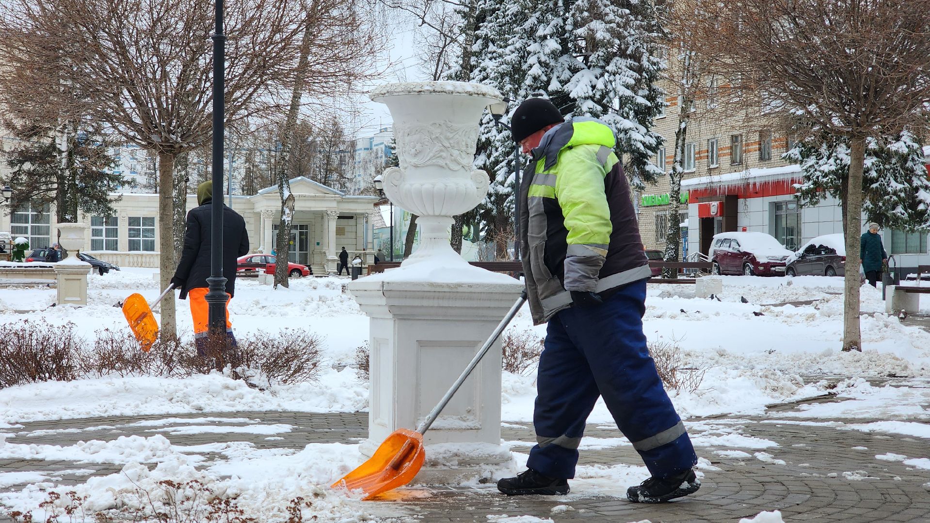 уборка, снегопад, коммунальные службы, Старая Купавна, Богородский городской округ,