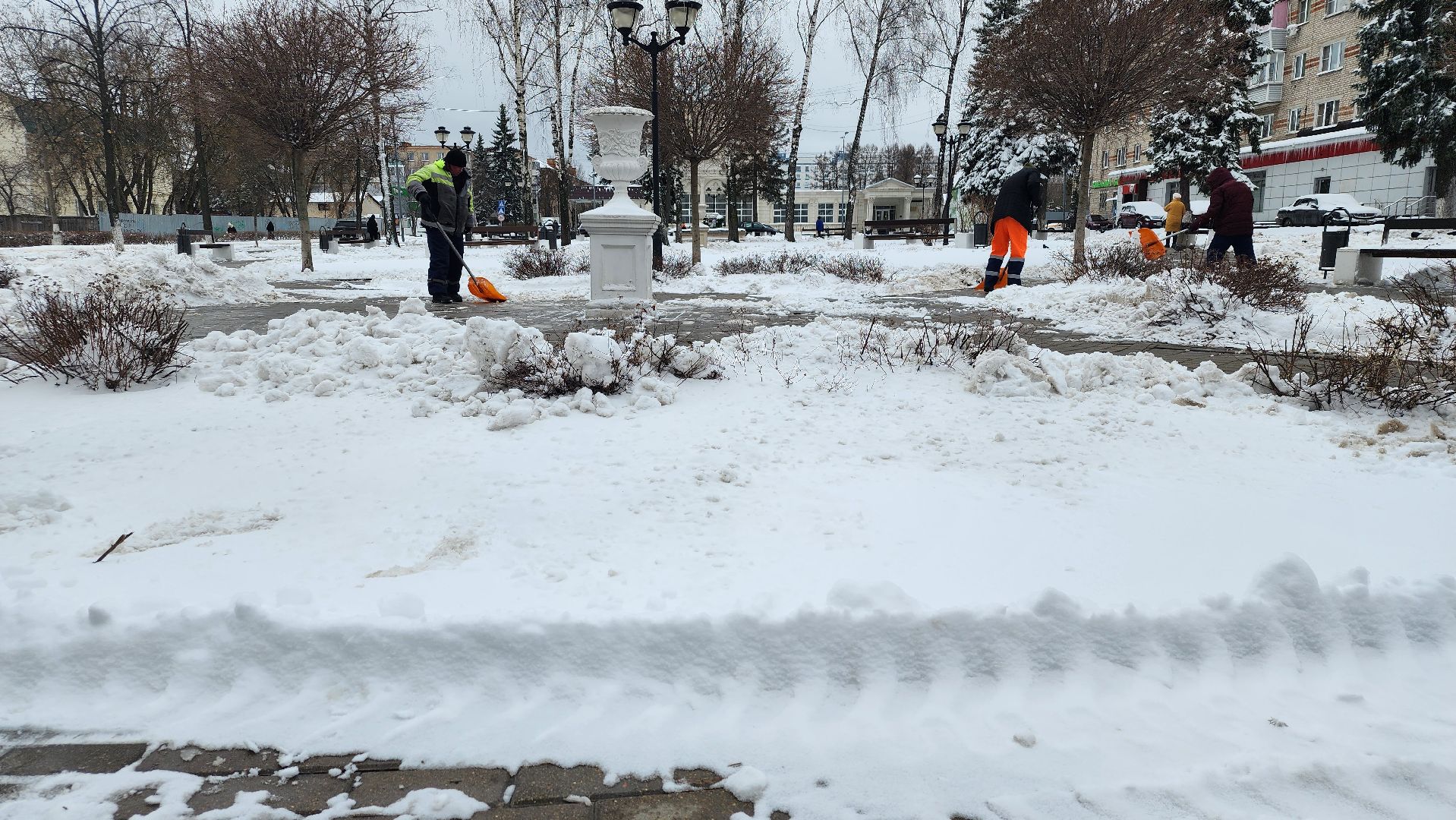 уборка, снегопад, коммунальные службы, Старая Купавна, Богородский городской округ,