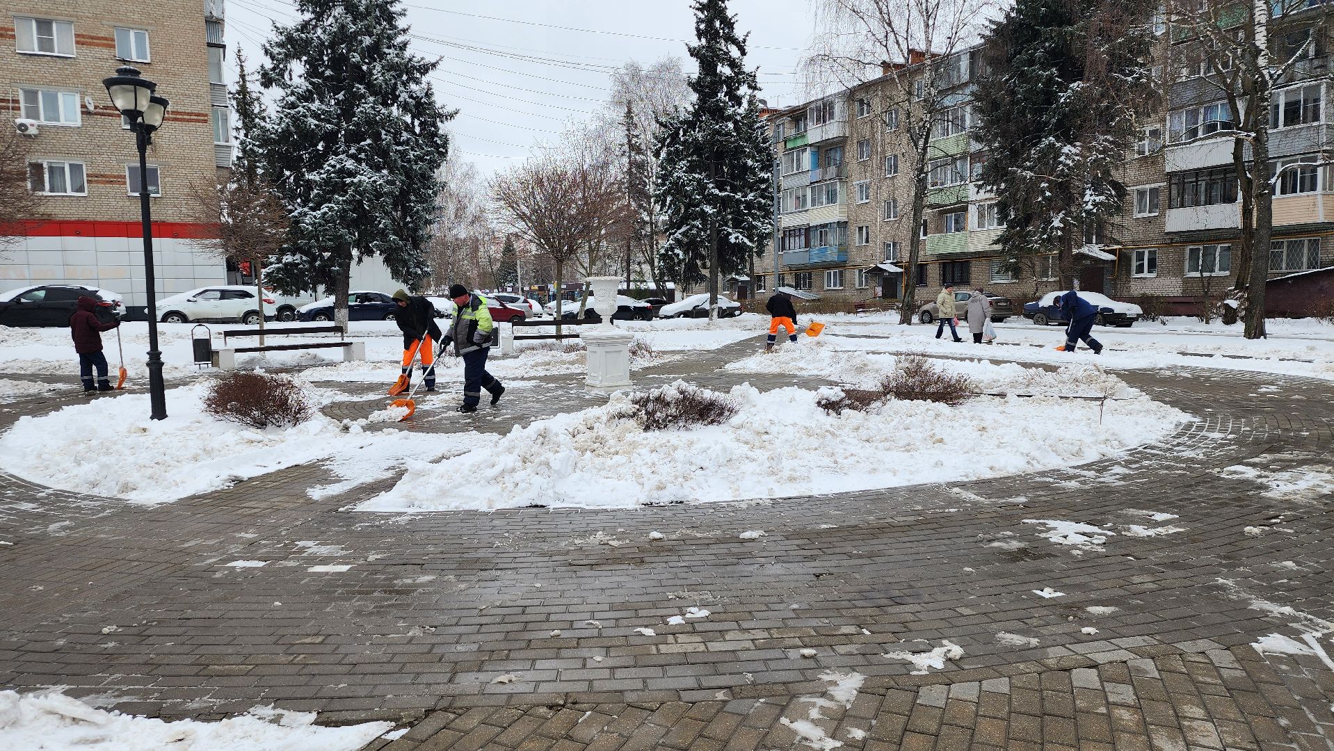 уборка, снегопад, коммунальные службы, Старая Купавна, Богородский городской округ,