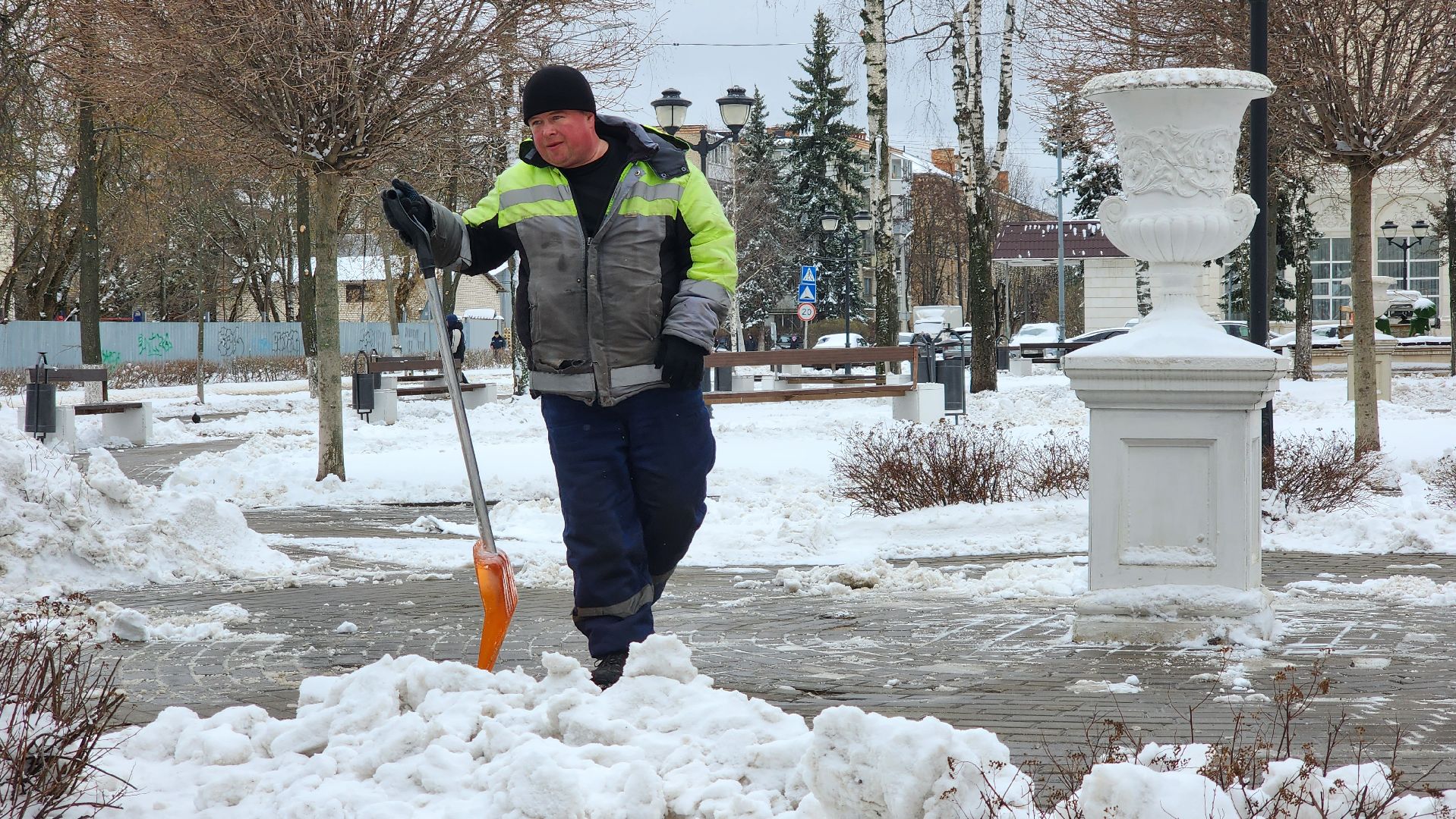 уборка, снегопад, коммунальные службы, Старая Купавна, Богородский городской округ,