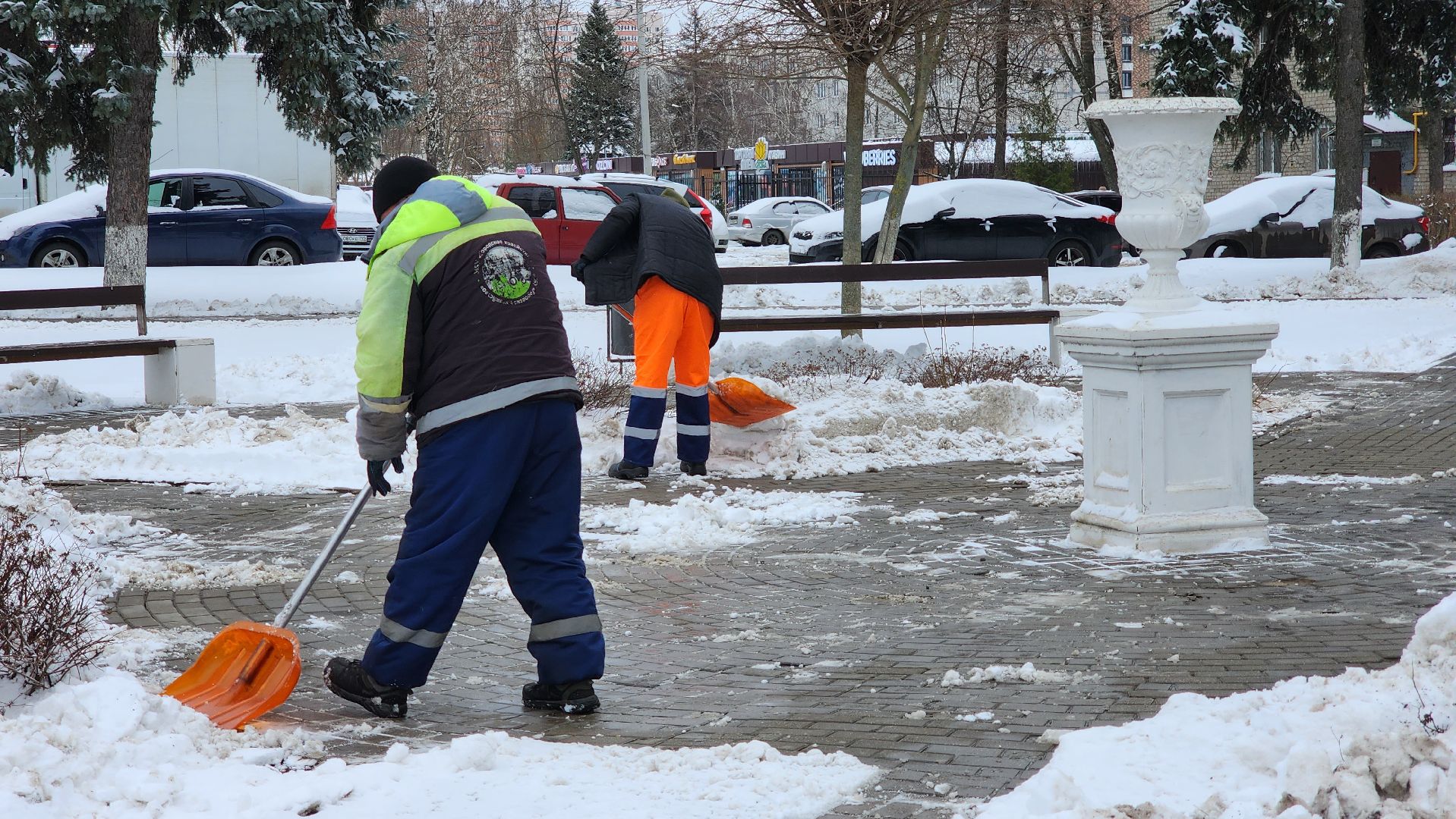 уборка, снегопад, коммунальные службы, Старая Купавна, Богородский городской округ,
