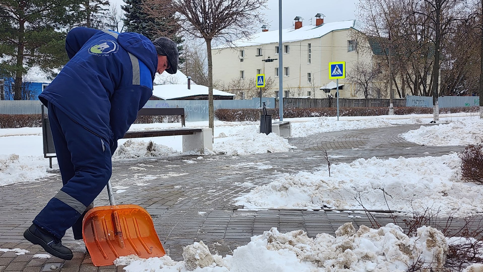 уборка, снегопад, коммунальные службы, Старая Купавна, Богородский городской округ,