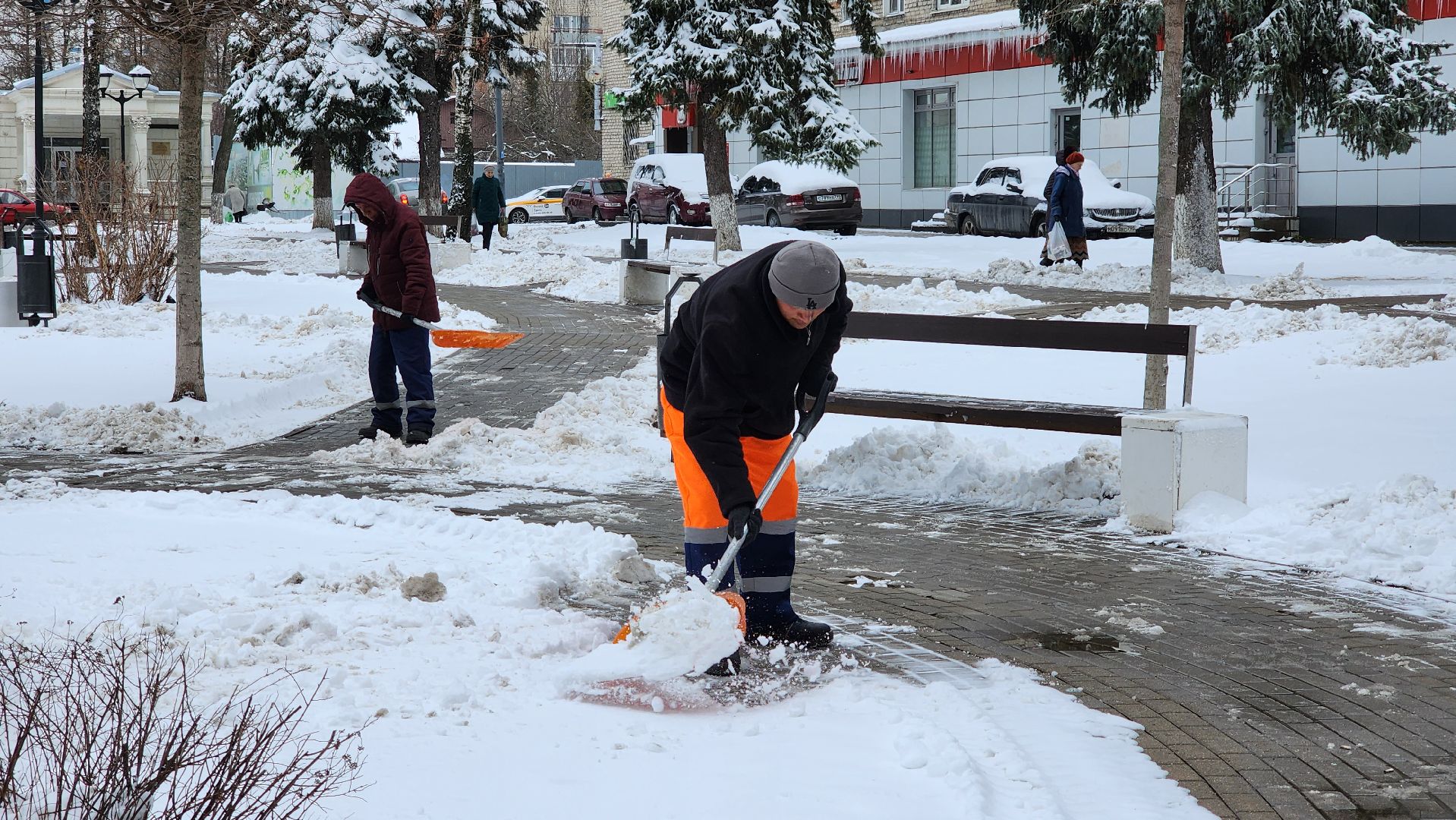 уборка, снегопад, коммунальные службы, Старая Купавна, Богородский городской округ,